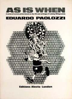 Affiche vintage d'origine As Is When Paolozzi Art Exhibition Ludwig Wittgenstein