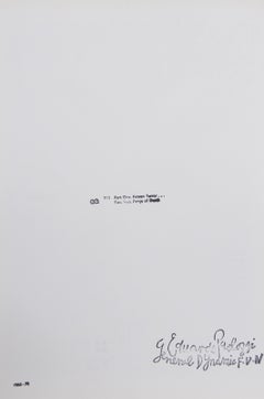 Part One, Terrore congelato... Part Two, Litografia Pop Art di Eduardo Paolozzi