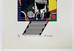 Tafel 16 by Eduardo Paolozzi colorful geometric collage pop art striped optical