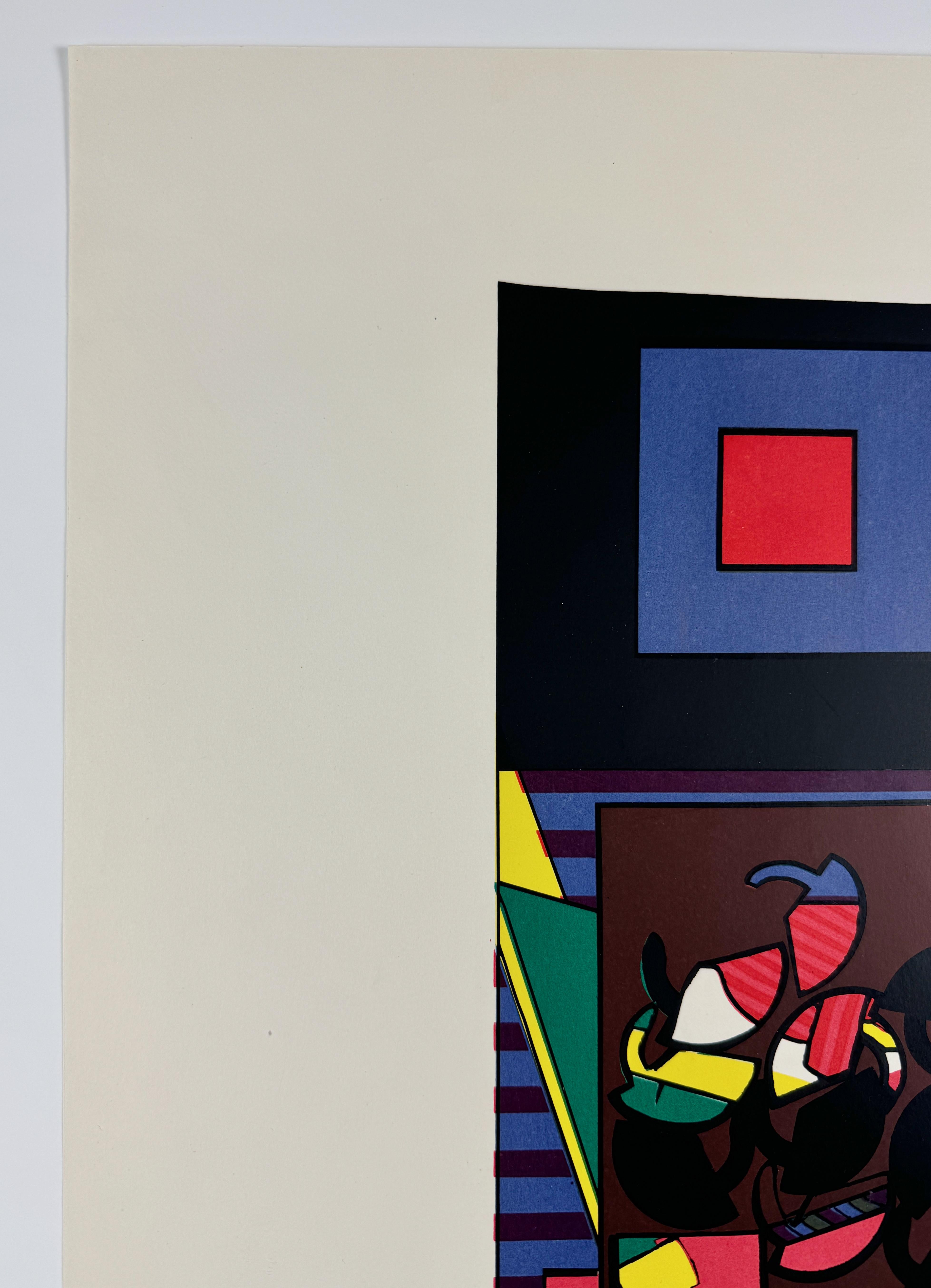 Tafel 16 by Eduardo Paolozzi colorful geometric collage pop art striped optical For Sale 5