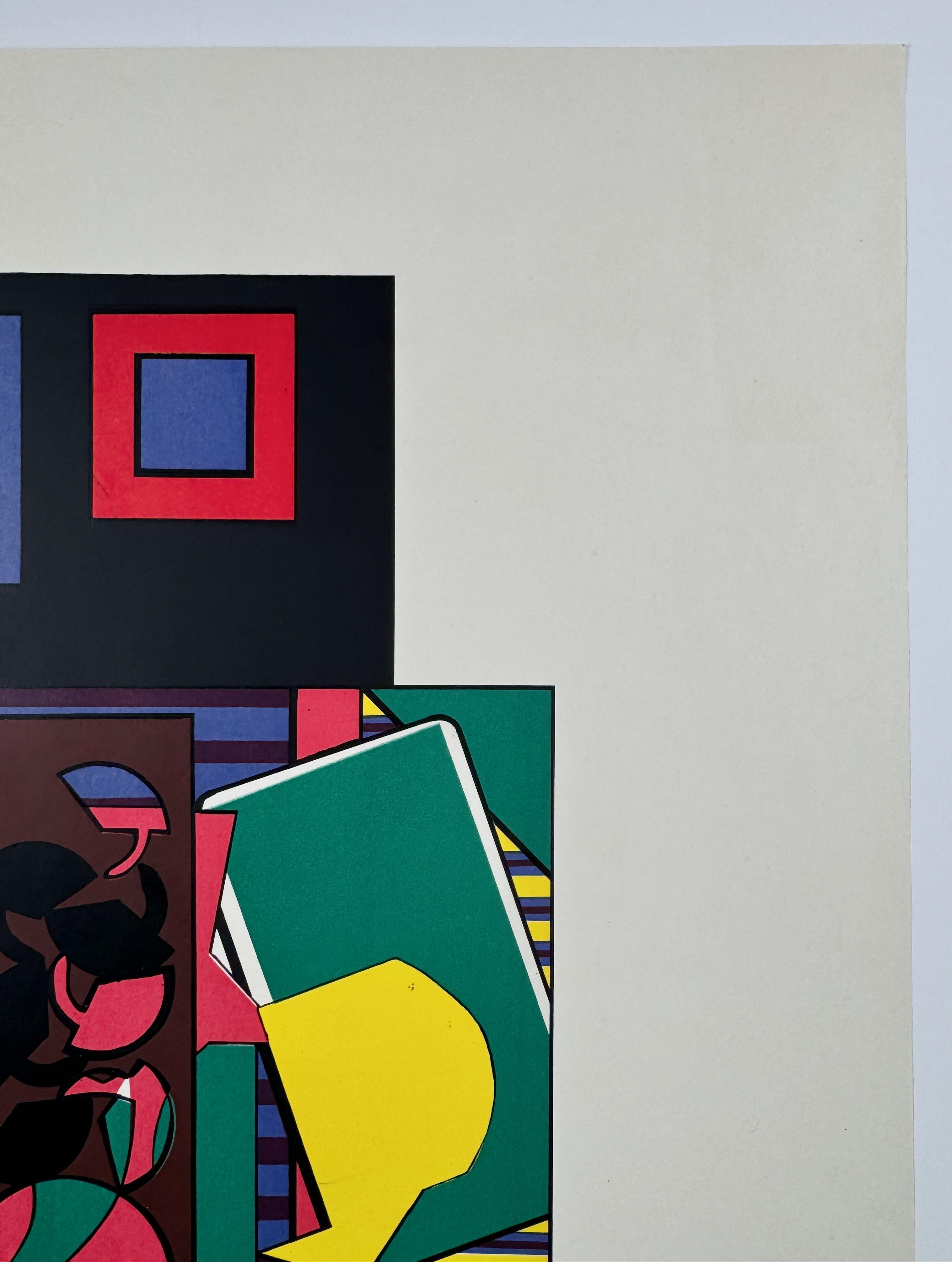 Tafel 16 by Eduardo Paolozzi colorful geometric collage pop art striped optical For Sale 6