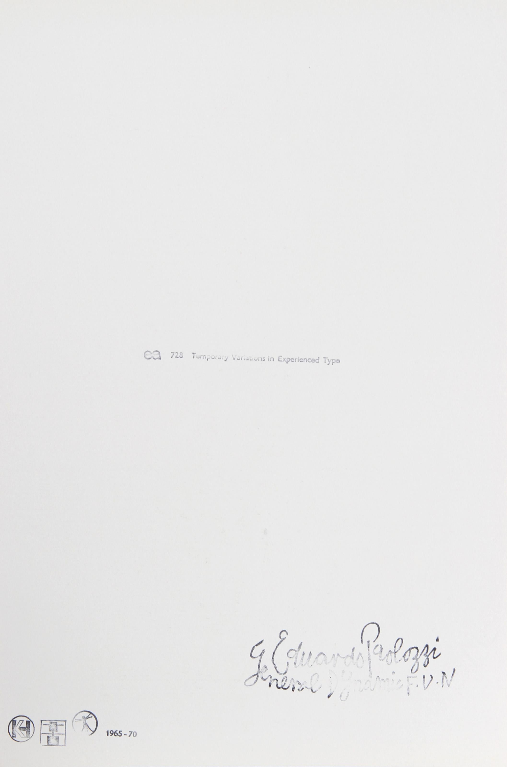 Vorübergehende Variationen in Experienced Type II, Pop Art Lithographie von Paolozzi – Print von Eduardo Paolozzi