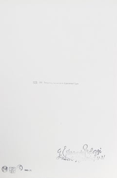 Temporary Variations in Experienced Type II, Pop Art Lithograph by Paolozzi