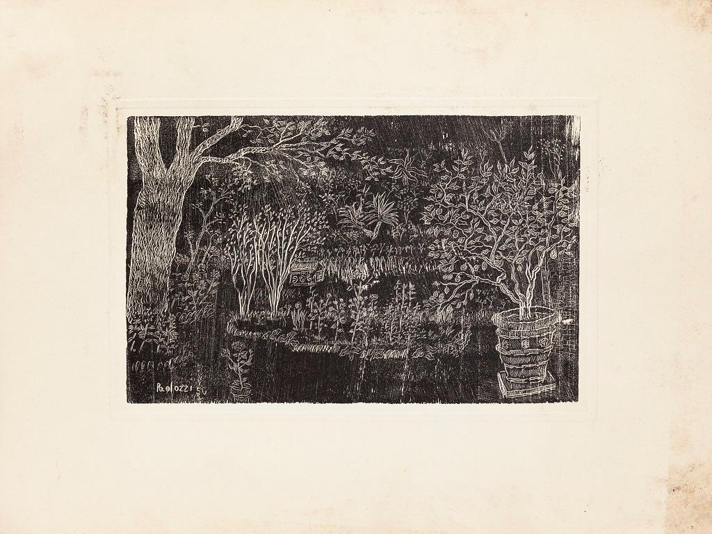 The Garden - Etching by Eduardo Paolozzi - 20th Century