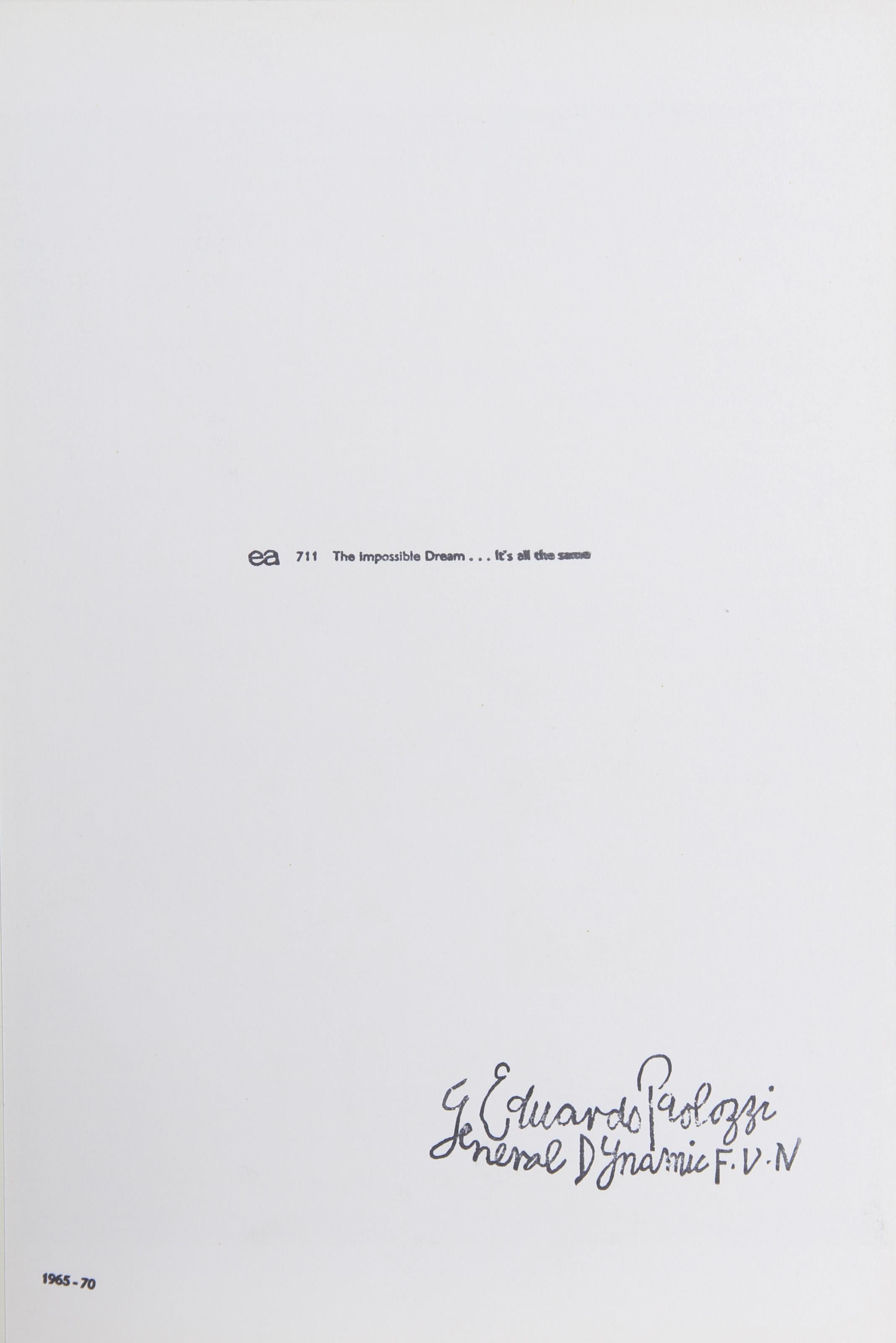 The Impossible Dream it's all the Same, Pop Art Lithographie von Eduardo Paolozzi im Angebot 1