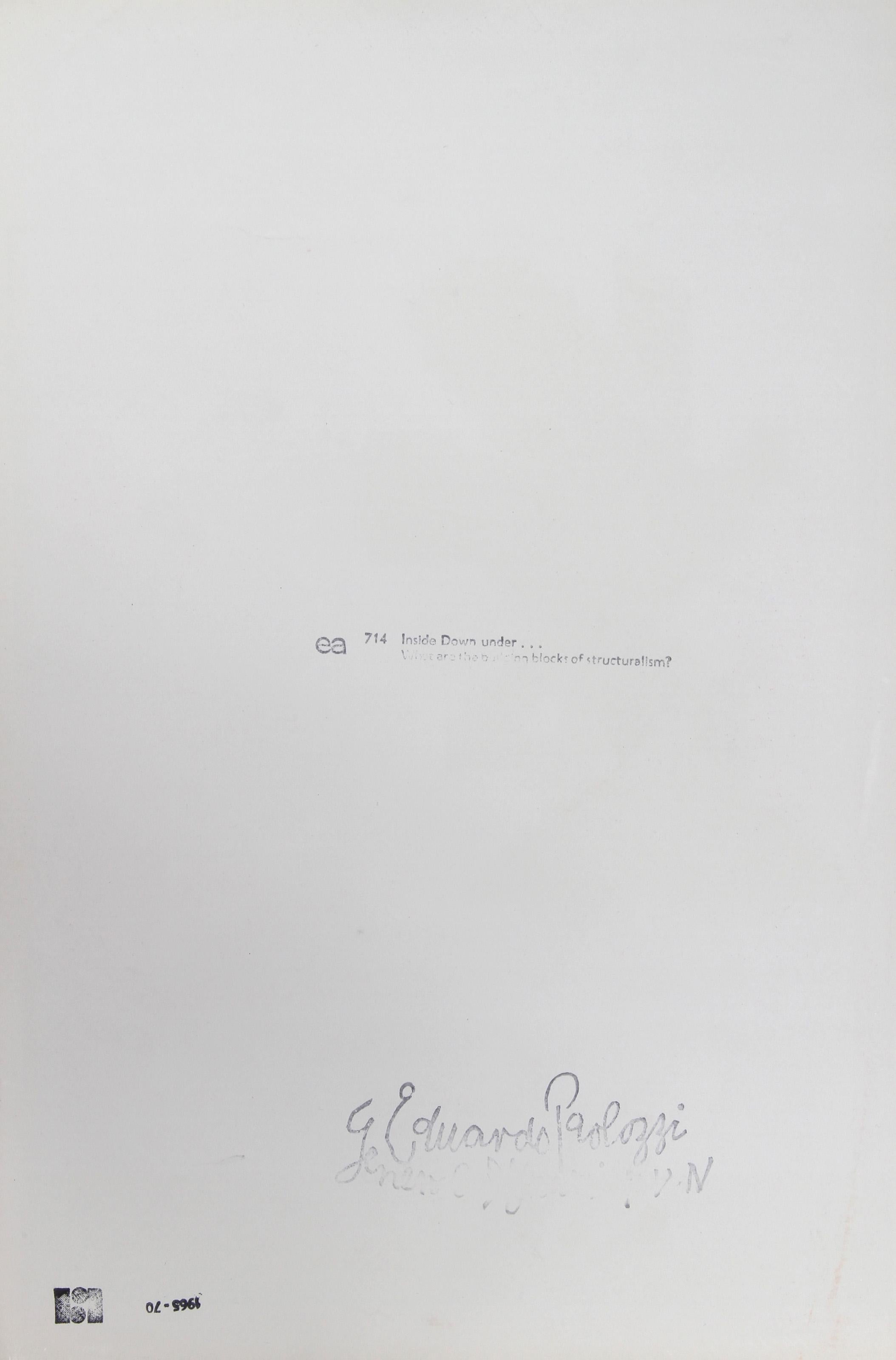 Was sind die Bausteine des Strukturalismus? I, Pop Art Lithographie von Eduardo – Print von Eduardo Paolozzi