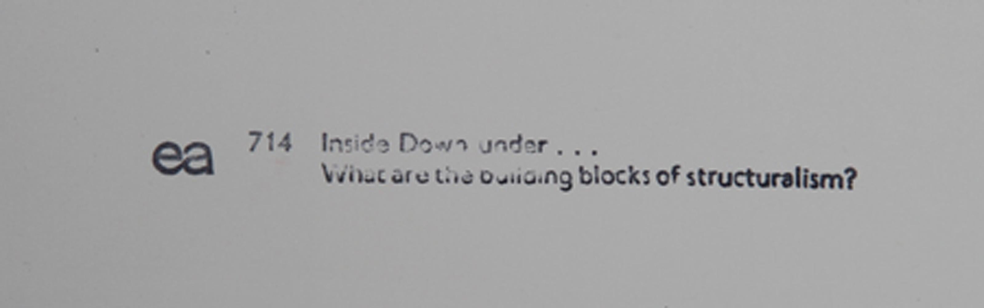 What are the Building Blocks of Structuralism?, Pop Art Screenprint by Paolozzi For Sale 1