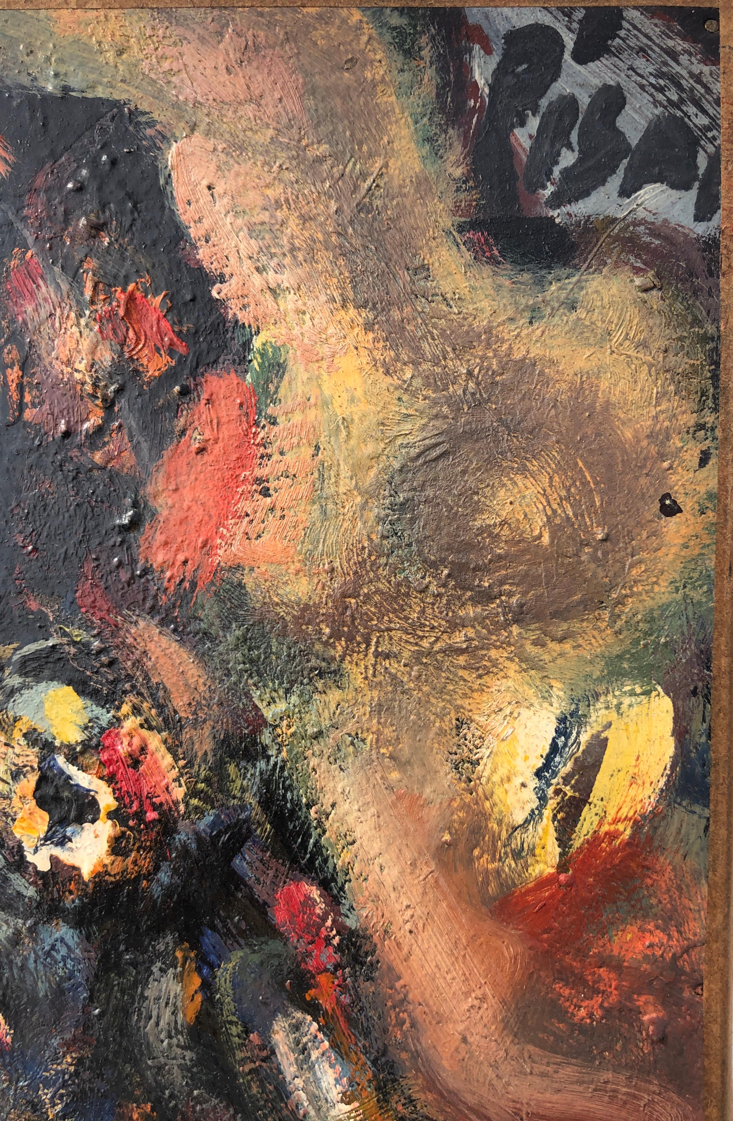 Donna nuda olio su tavola pittura espressionismo arte - Painting di Eduardo Pisano