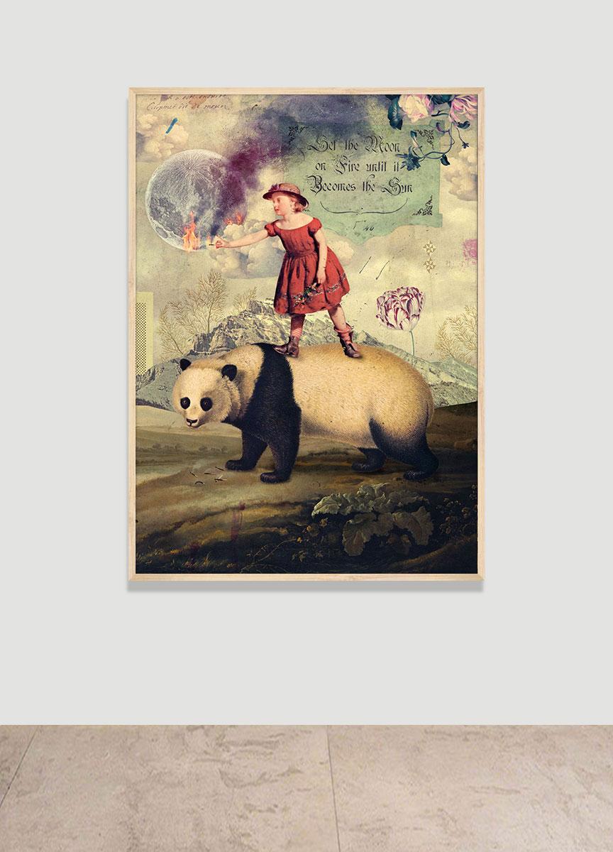 Set the moon on fire until it becomes the sun - Print by Eduardo Recife