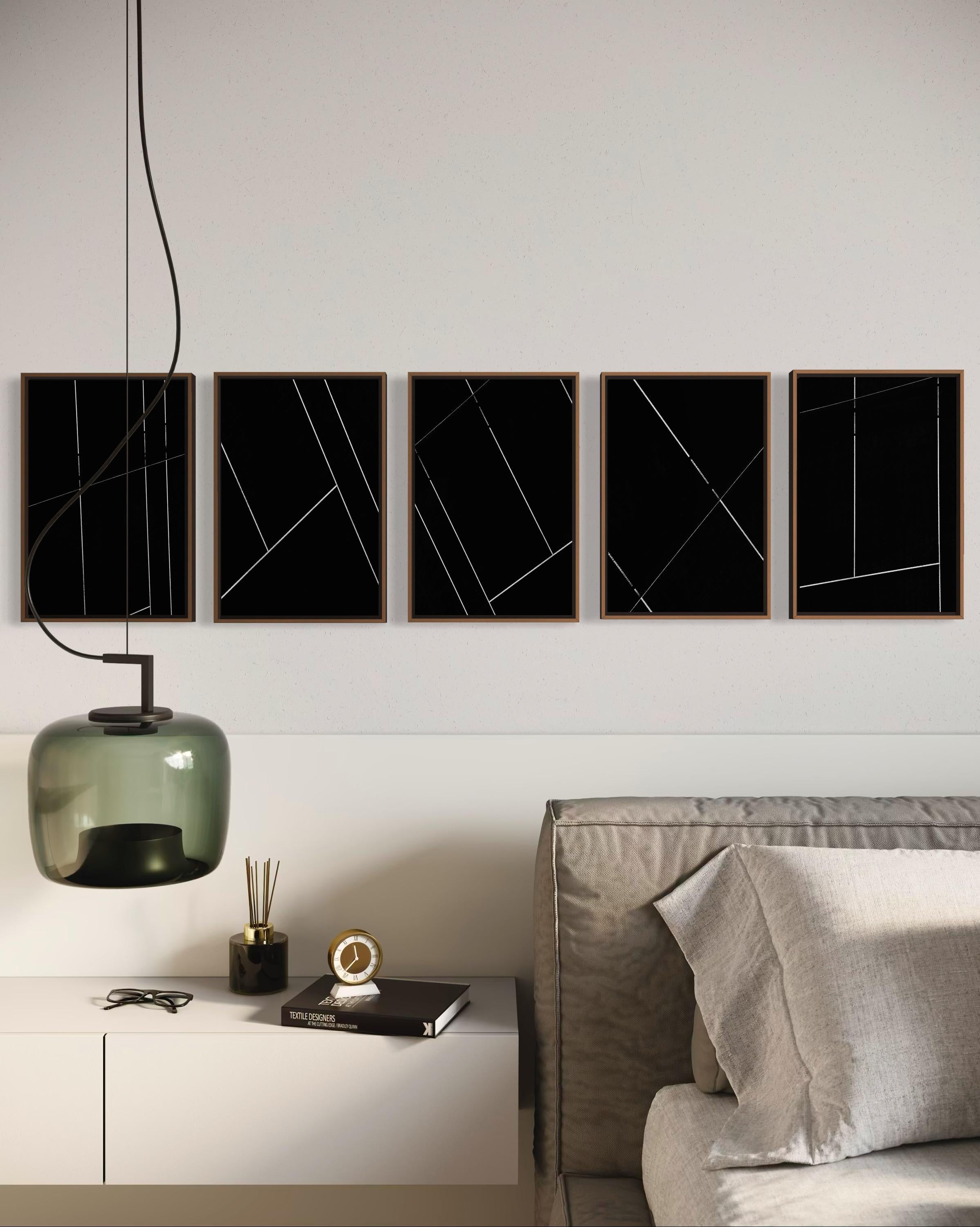 Lines of Silence, Limitierte Auflage von 15 Stück. Größe: jeweils 18 × 12 cm (Polyptychon) im Angebot 5