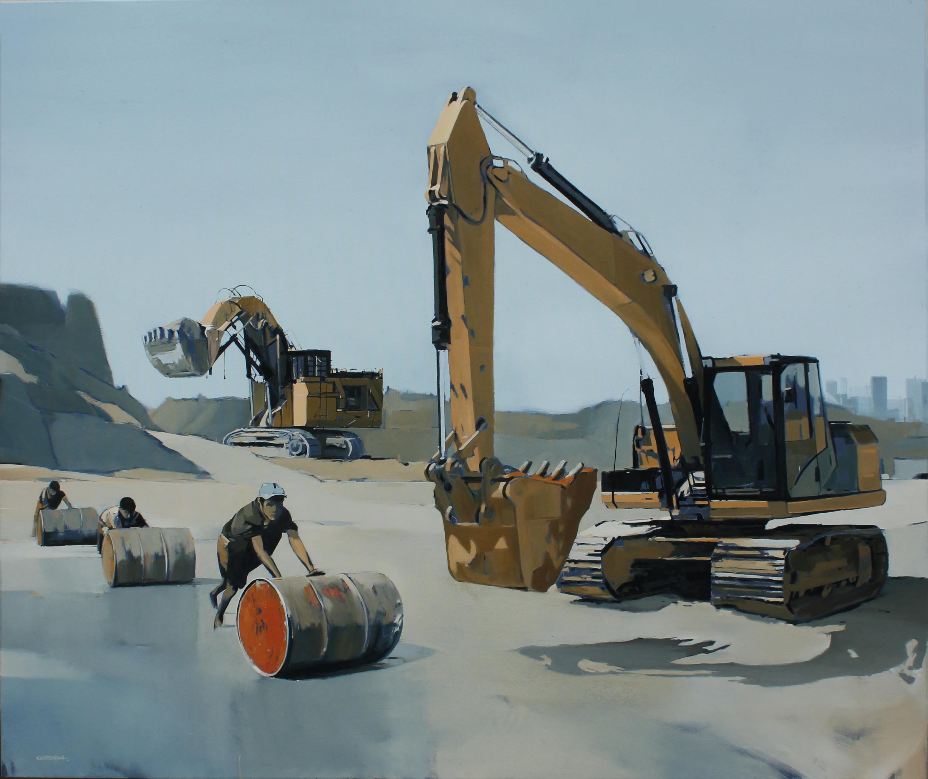 Eduardo Roca Landscape Painting - Camino a la Extinción