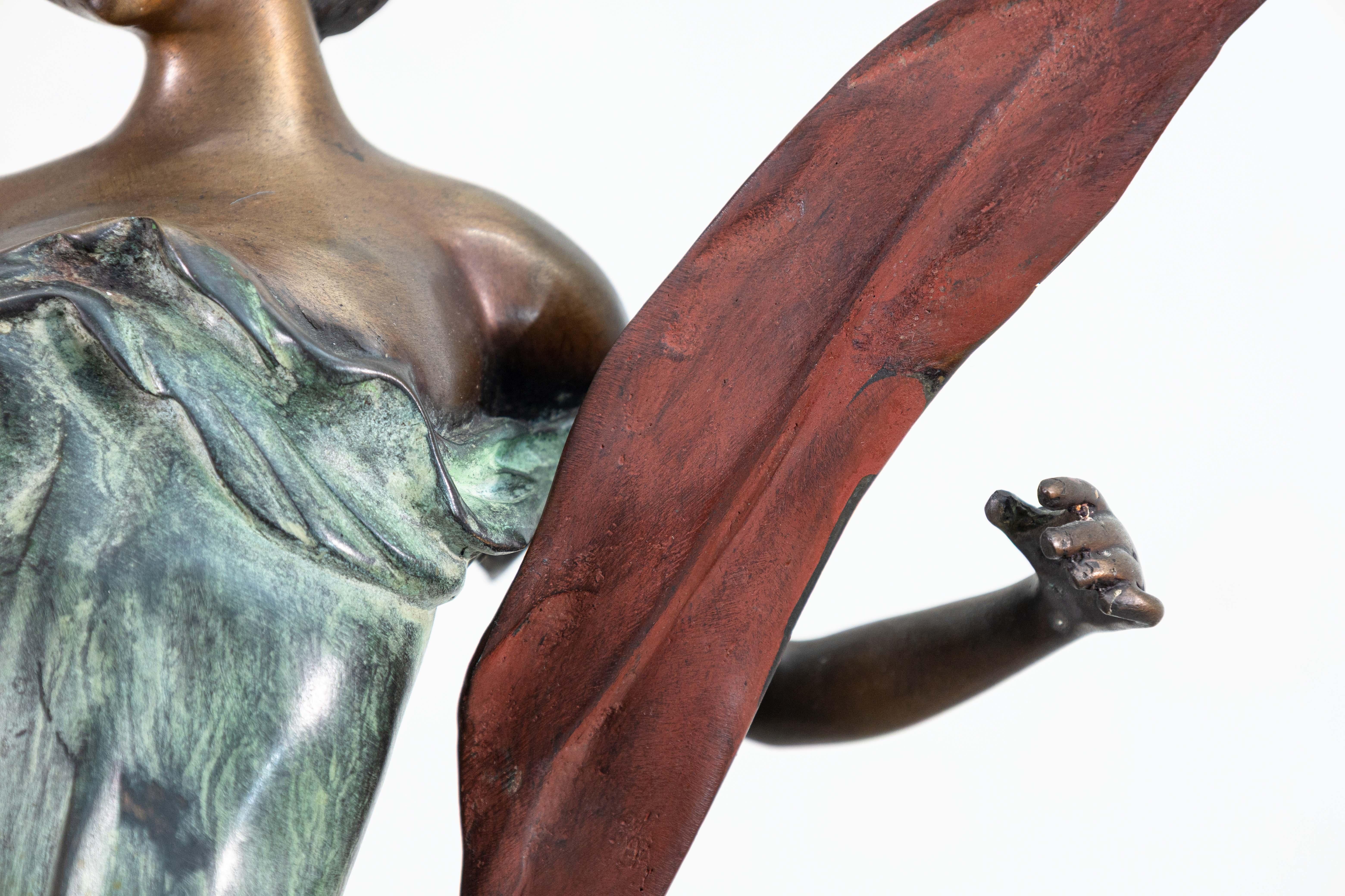 Italiano Eduardo Rossi Ninfa marina Galatea Scultura figurativa in bronzo firmata Art Nouveau in vendita