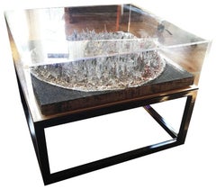 Eddy Mendoza Table Collection - Lucy Coffee Table with metal 3D artwork