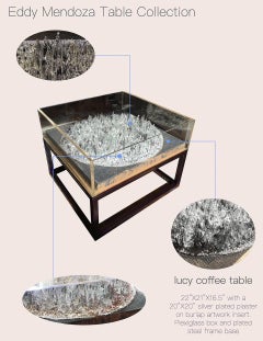 Eddy Mendoza Table Collection - Lucy Coffee Table with metal 3D artwork