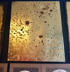 "Gold Construction 18" - gold abstract painting