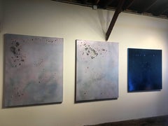 "Vox Populi" - Blue metallic abstract painting