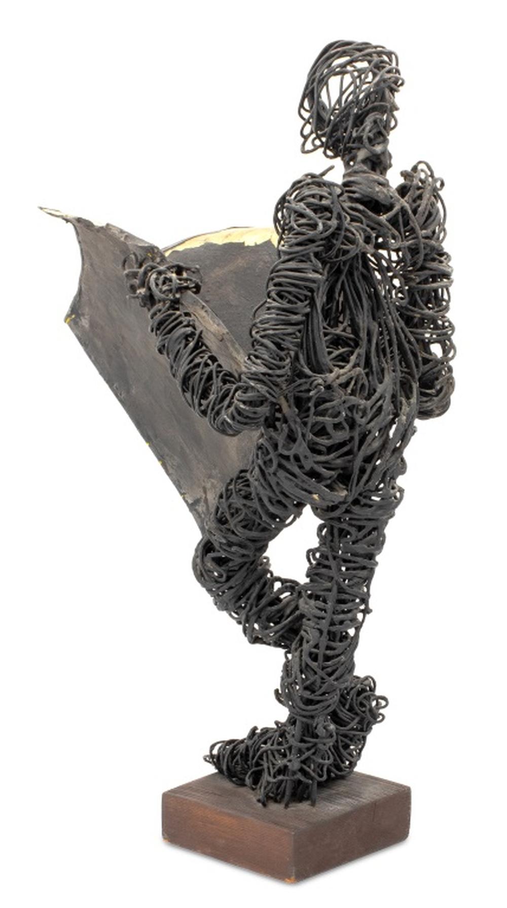 Eduardo Torres Man Reading Wire Sculpture, 1968 1