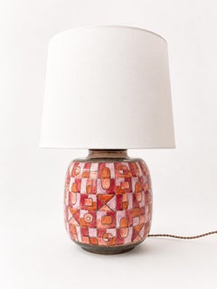 Eduardo Vega Ceramic Table Lamp, Ecuador, 1990s