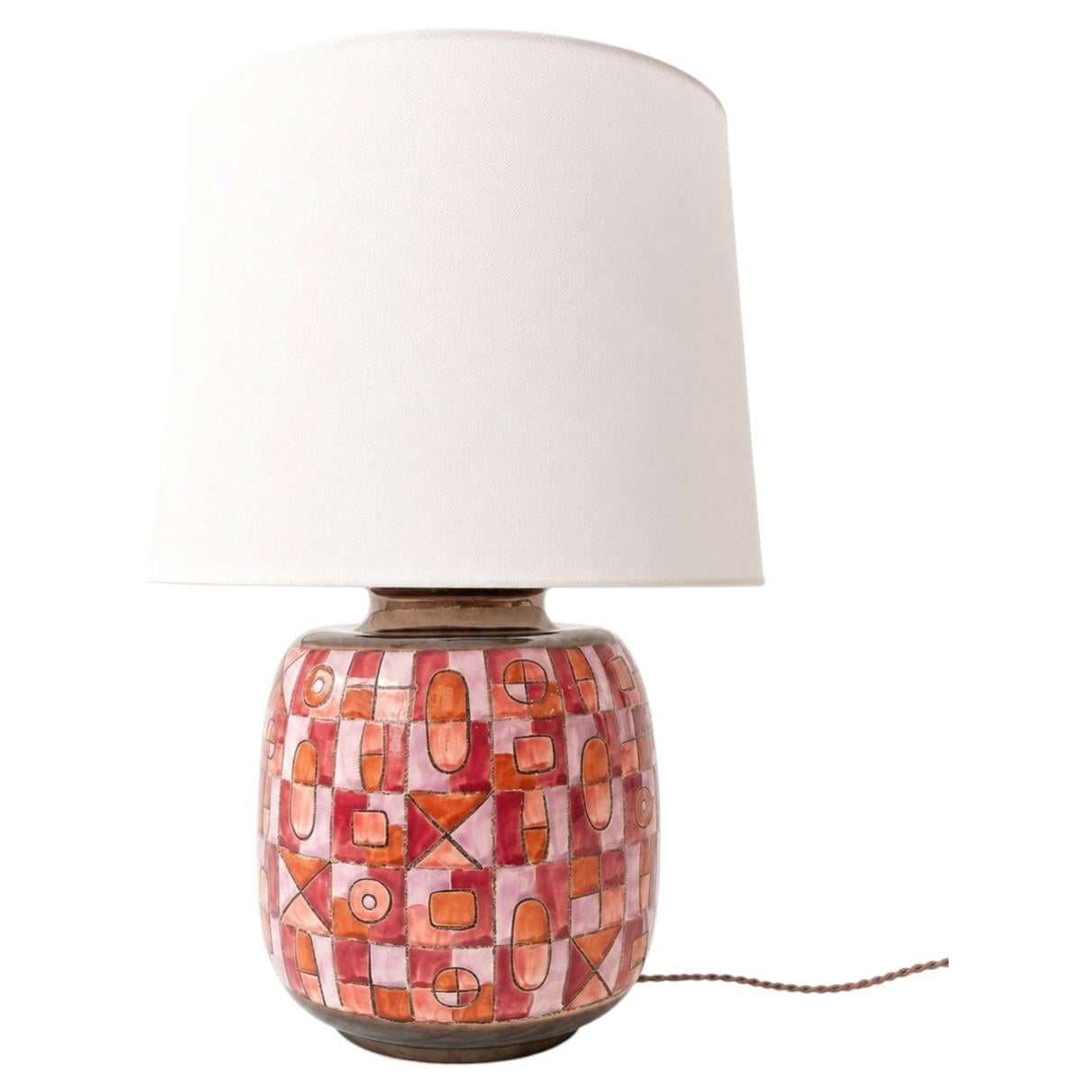 Eduardo Vega Ceramic Table Lamp, Ecuador, 1990s