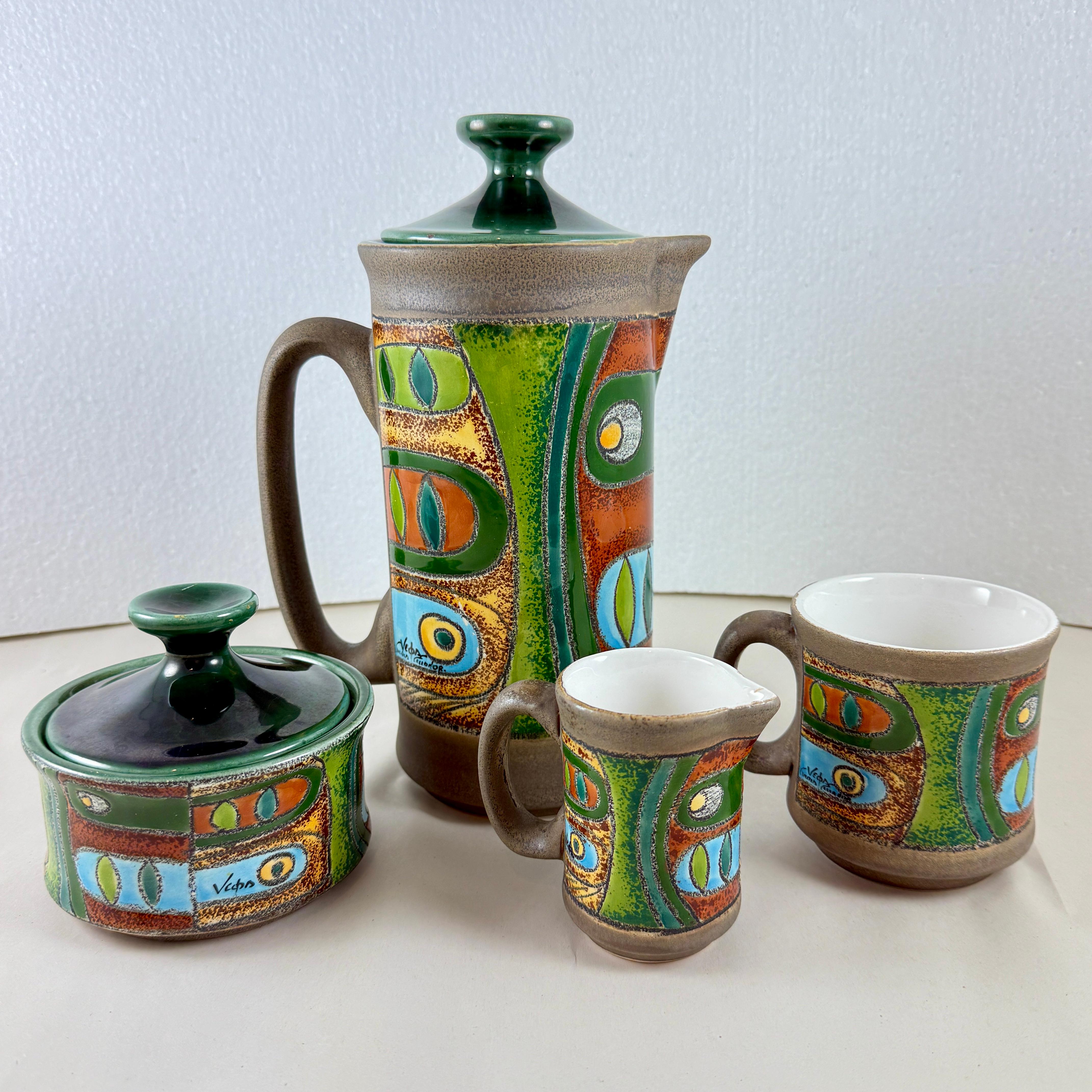 Eduardo Vega Kaffeeservice aus Keramik, Ecuador 1970er Jahre im Angebot 5