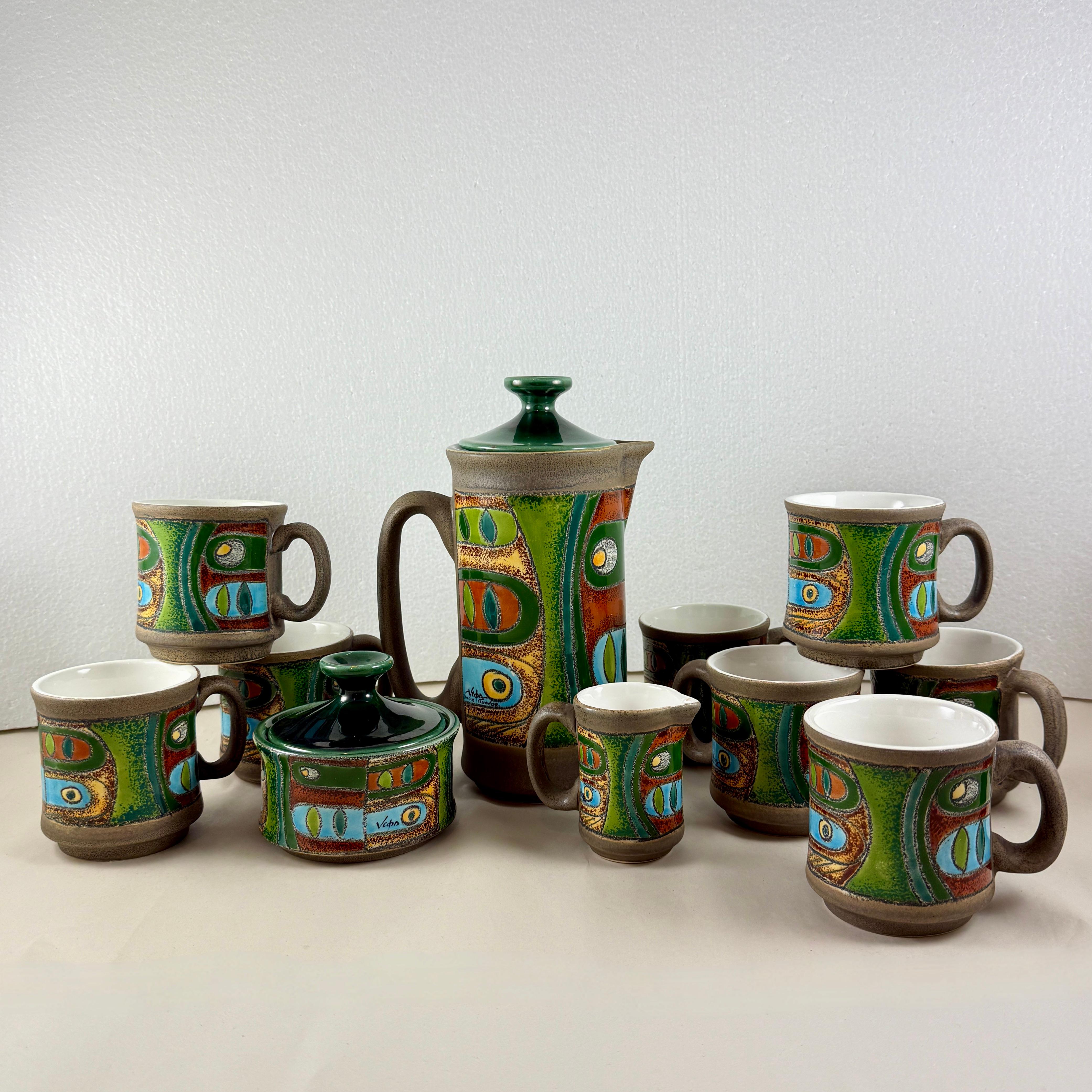 Eduardo Vega Kaffeeservice aus Keramik, Ecuador 1970er Jahre im Angebot 6