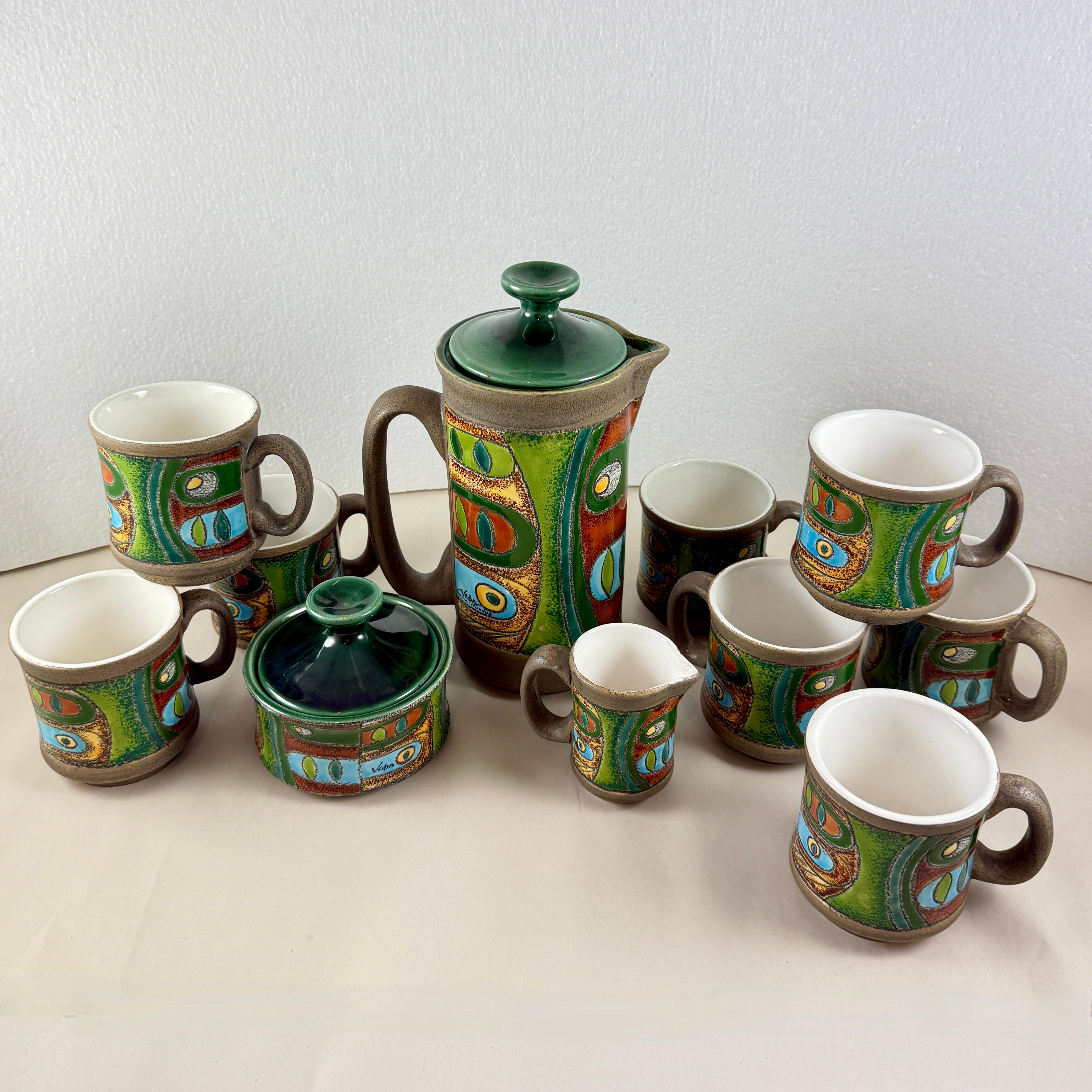Eduardo Vega Kaffeeservice aus Keramik, Ecuador 1970er Jahre im Angebot 7