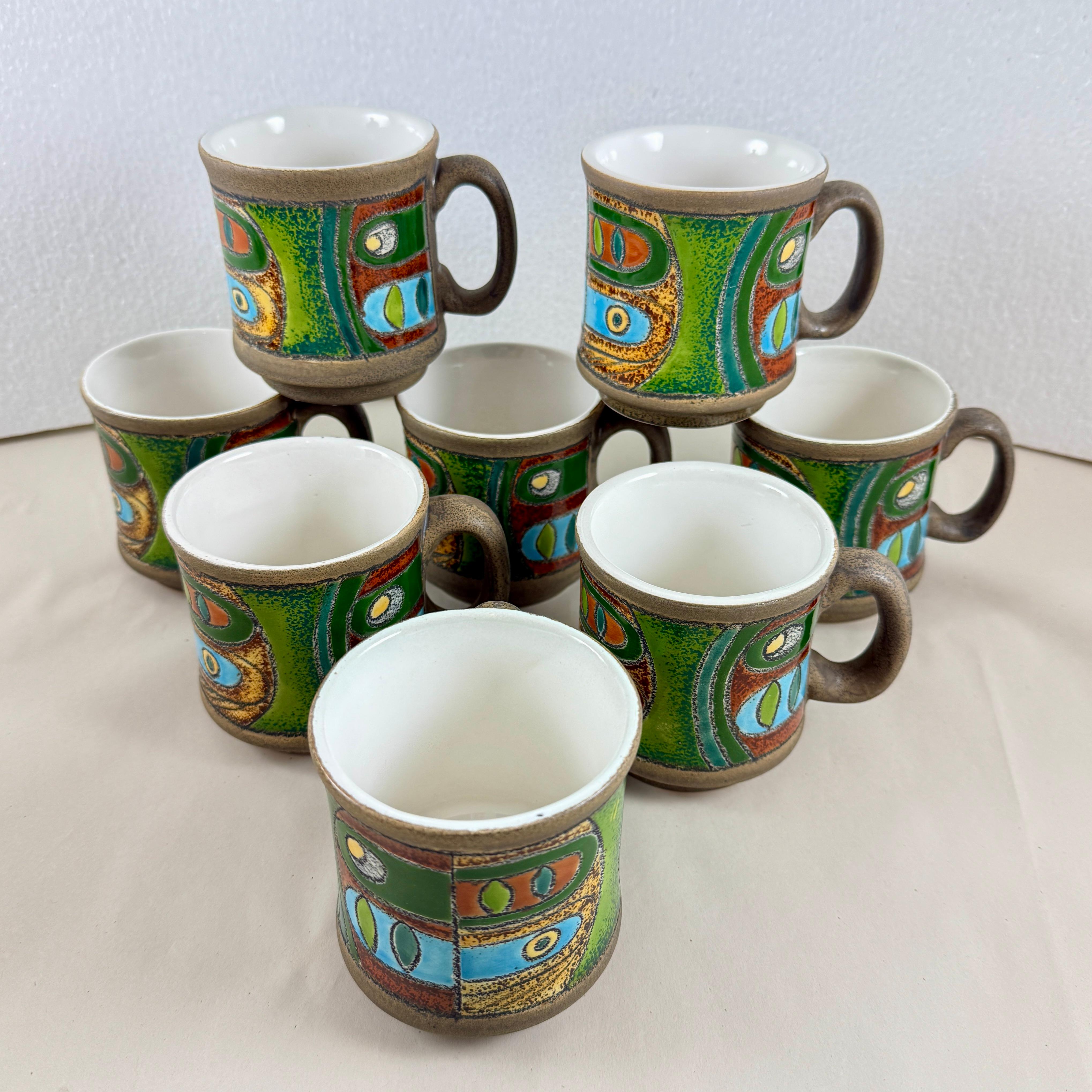 Eduardo Vega Kaffeeservice aus Keramik, Ecuador 1970er Jahre (Glasiert) im Angebot