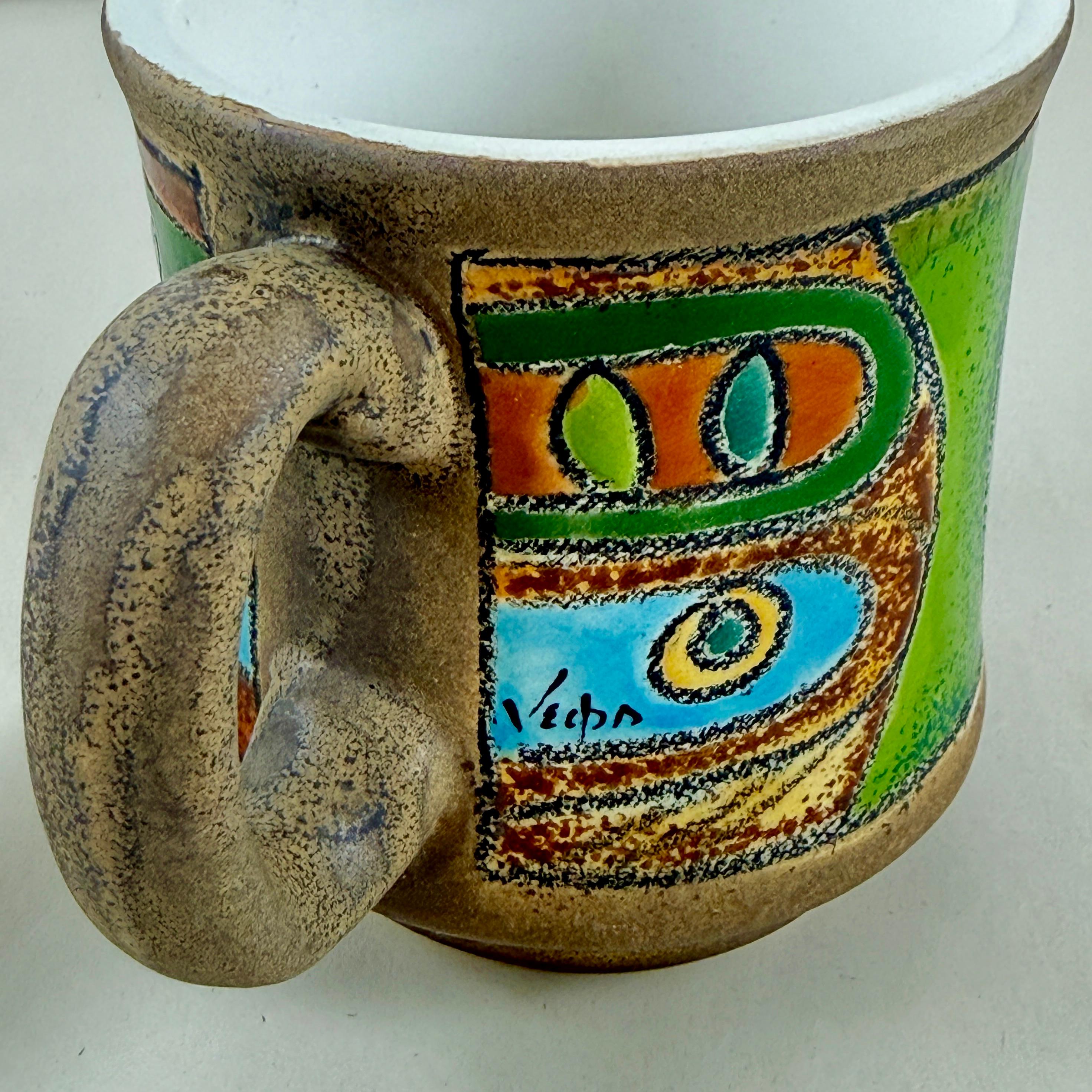 Eduardo Vega Kaffeeservice aus Keramik, Ecuador 1970er Jahre (Ende des 20. Jahrhunderts) im Angebot
