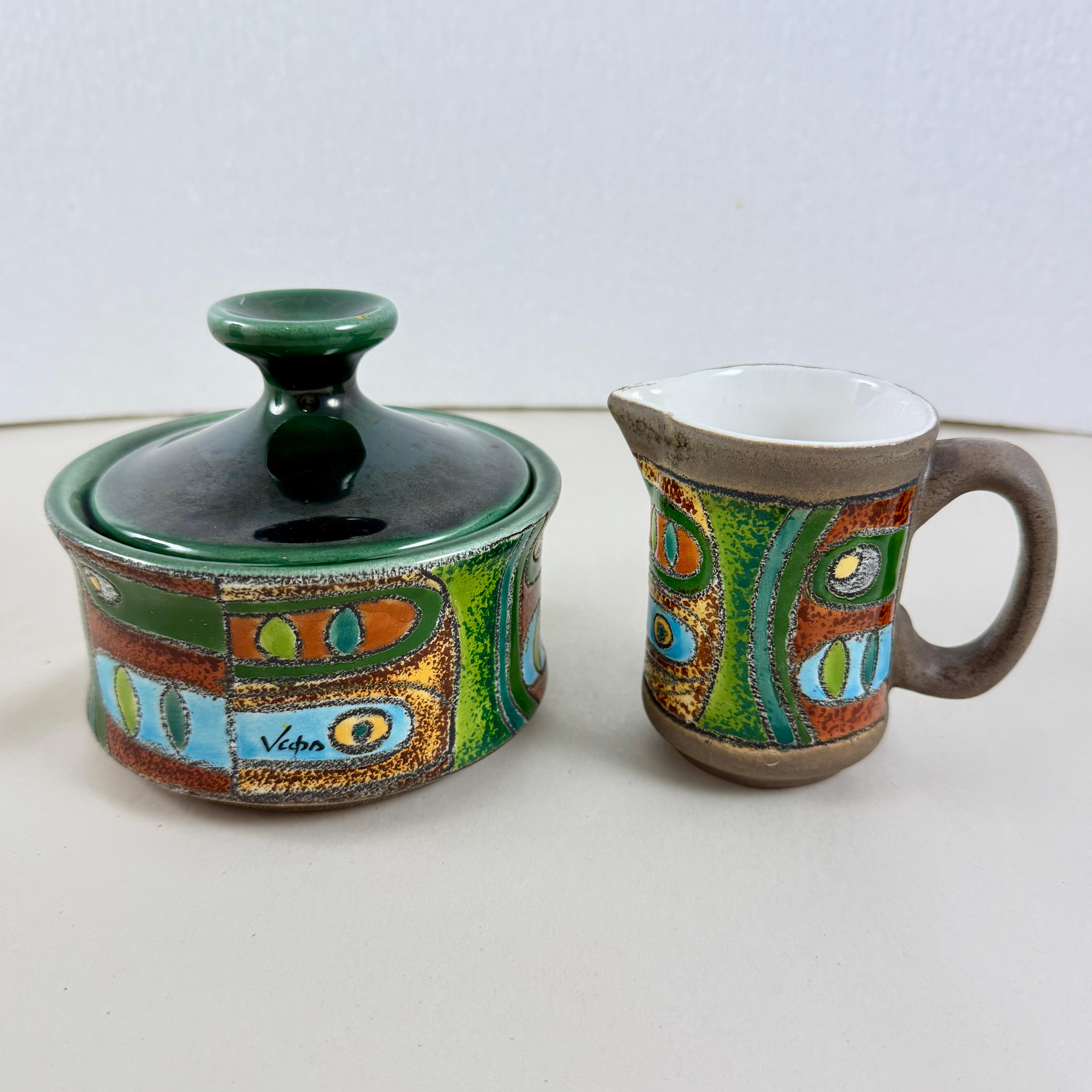 Eduardo Vega Kaffeeservice aus Keramik, Ecuador 1970er Jahre (Ton) im Angebot