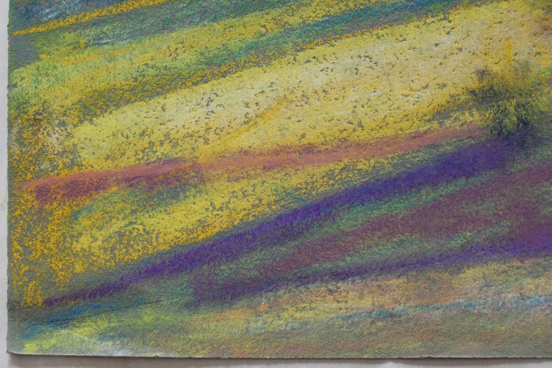 Autumn road. Paper, pastel, 25x33 cm

