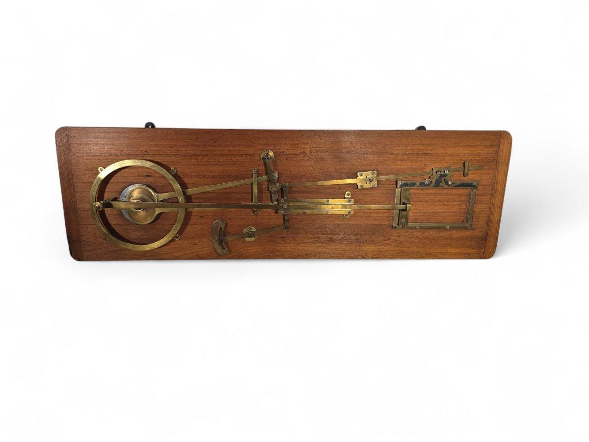 Mechanisches Lehrmodell aus Bronze und Holz - 19. Jahrhundert (Vergoldet) im Angebot