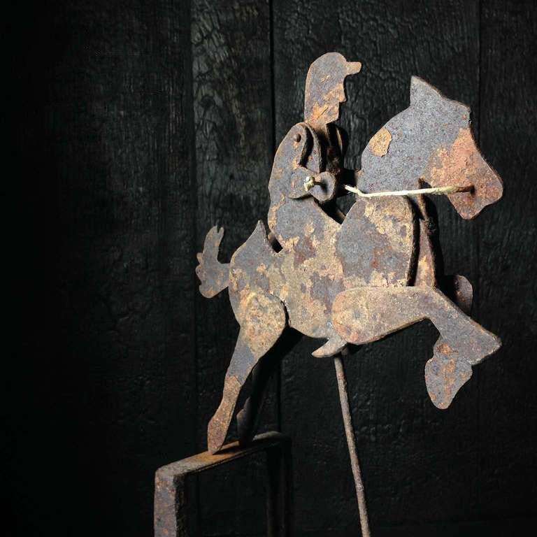 antique metal horse toy