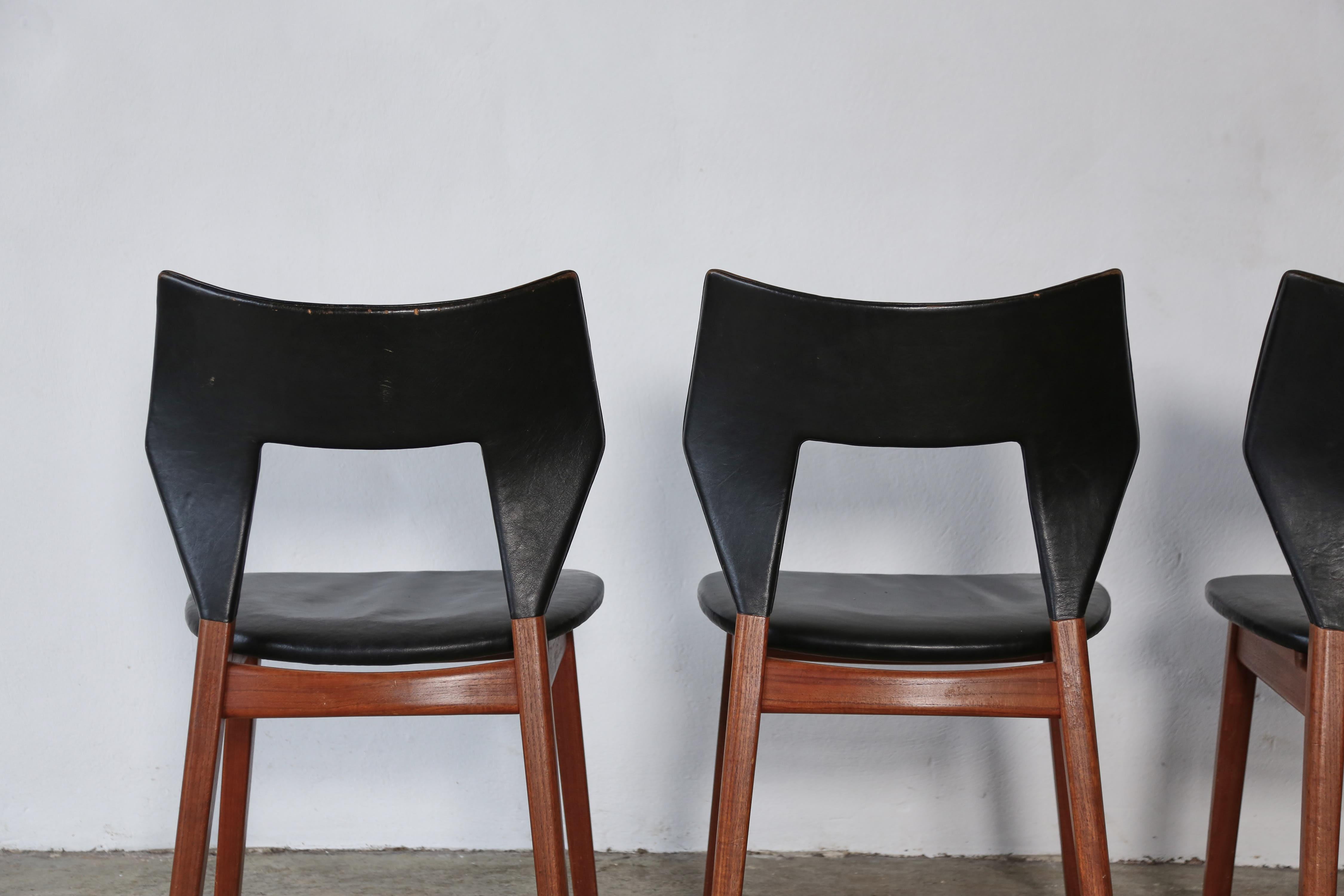Edvard and Tove Kindt-Larsen Dining Chairs, Thorald Madsens, Denmark, 1950s For Sale 3