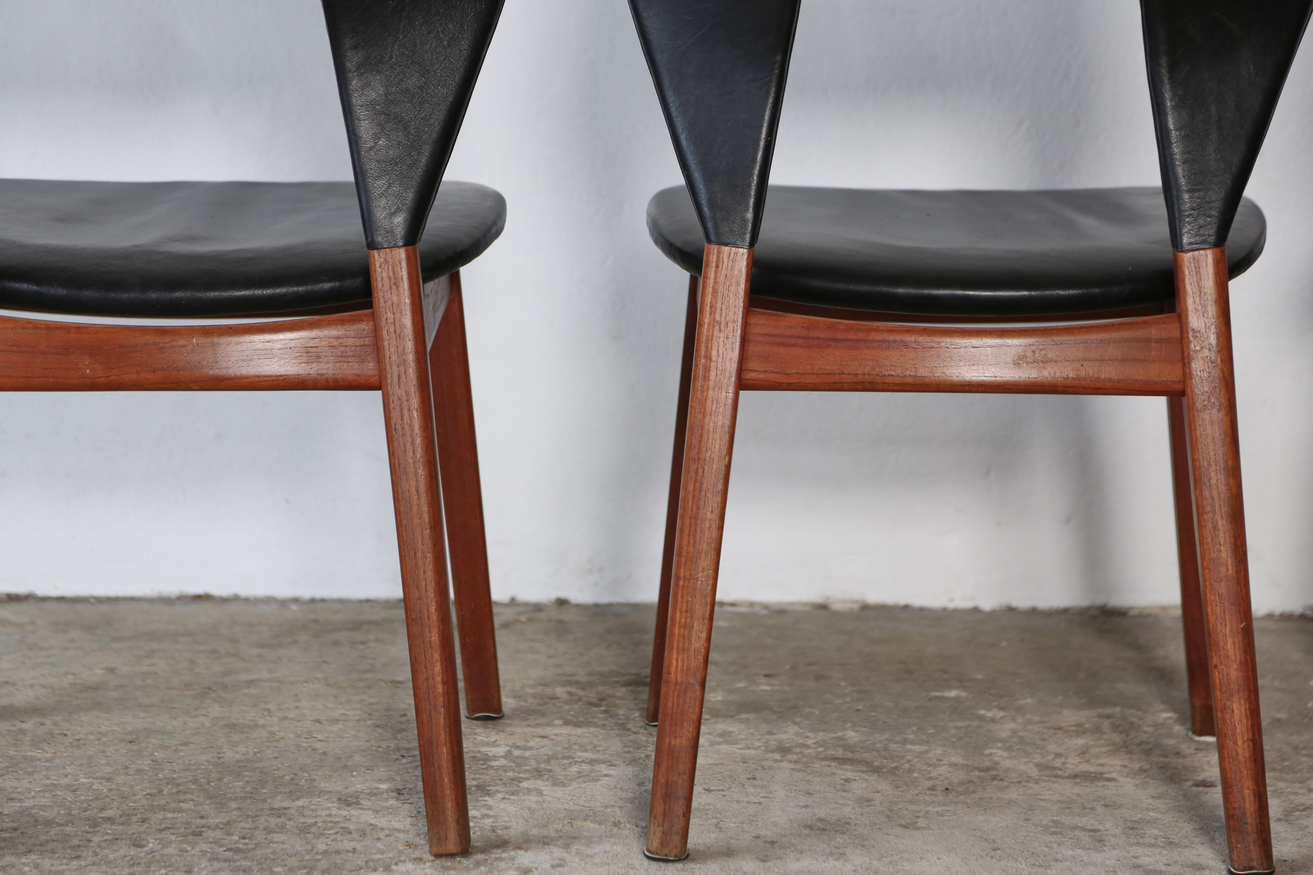 Edvard and Tove Kindt-Larsen Dining Chairs, Thorald Madsens, Denmark, 1950s For Sale 4