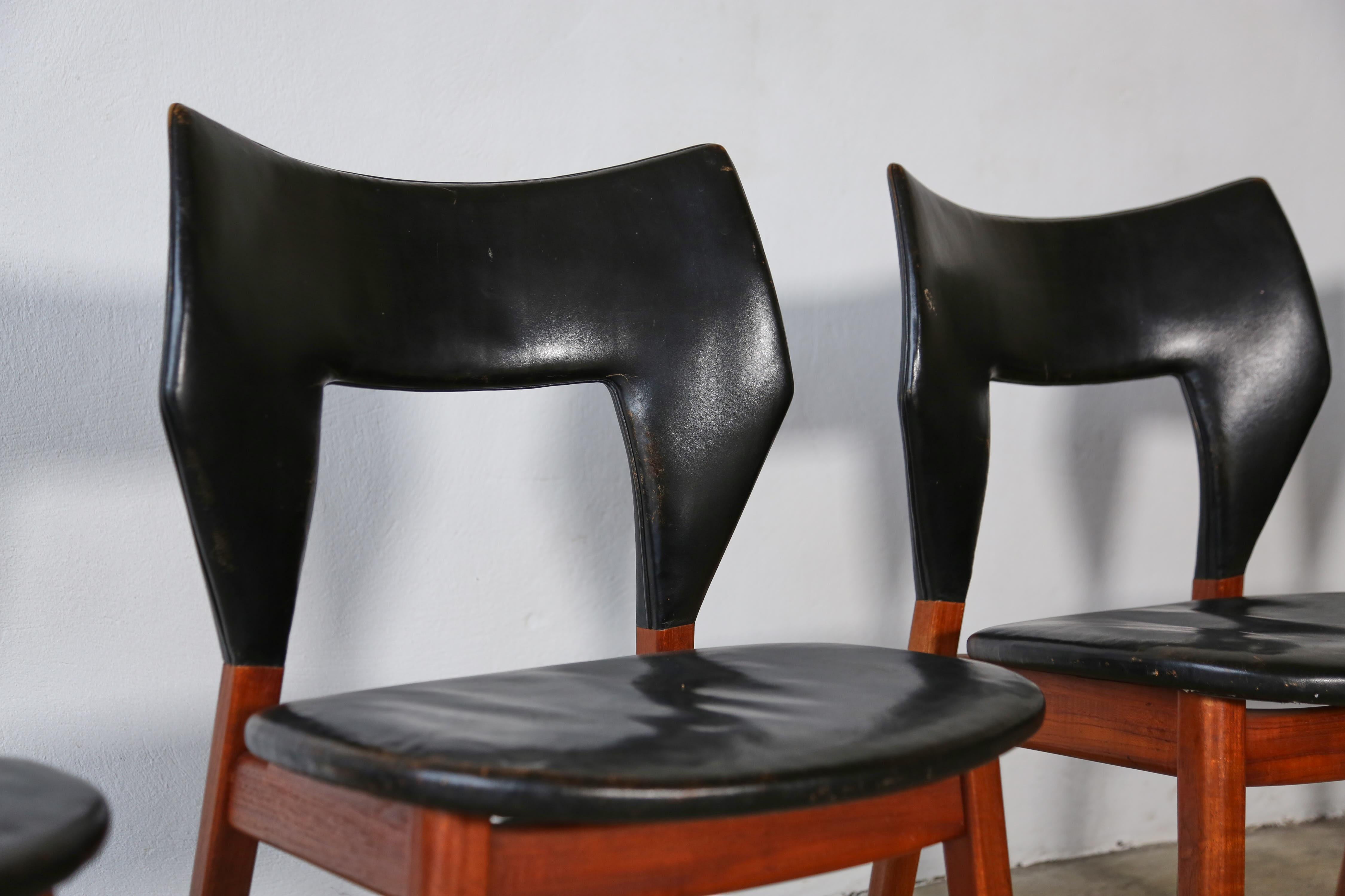 20th Century Edvard and Tove Kindt-Larsen Dining Chairs, Thorald Madsens, Denmark, 1950s For Sale