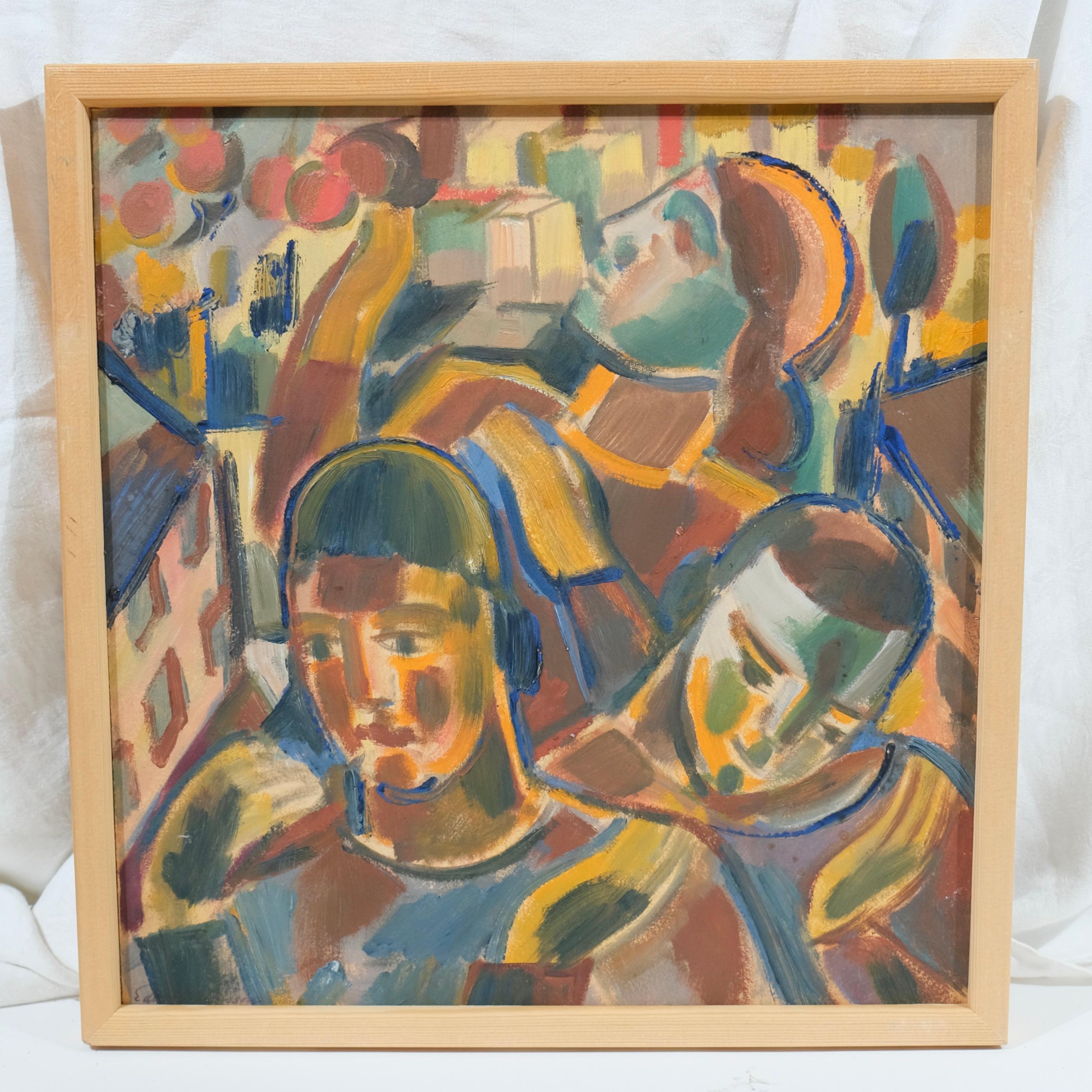 Edvard Andersson (1891-1967). 3 Personen im städtischen Umfeld (Schwedisch) im Angebot