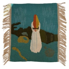 Edvard Munch Inspired Tapestry, Handwoven, Norway 1970s