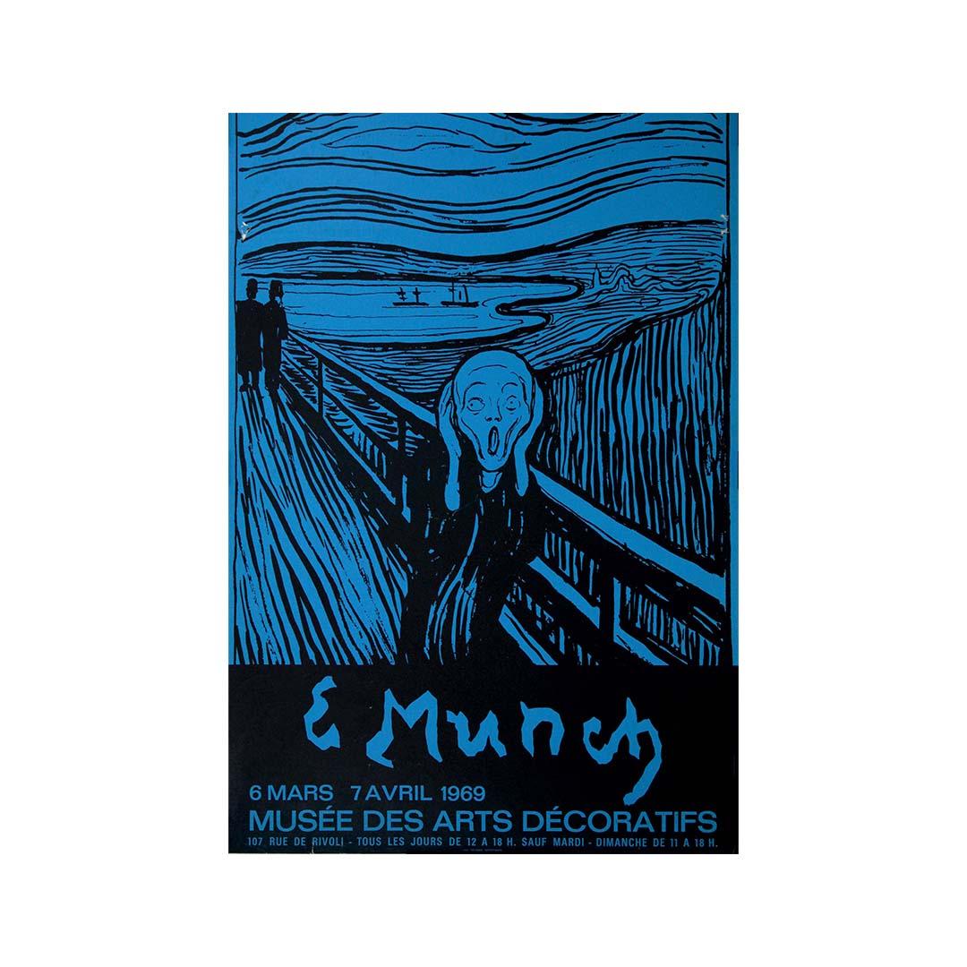 1969 original Munch exhibition poster at the Musée des Arts Décoratifs in Paris For Sale 2