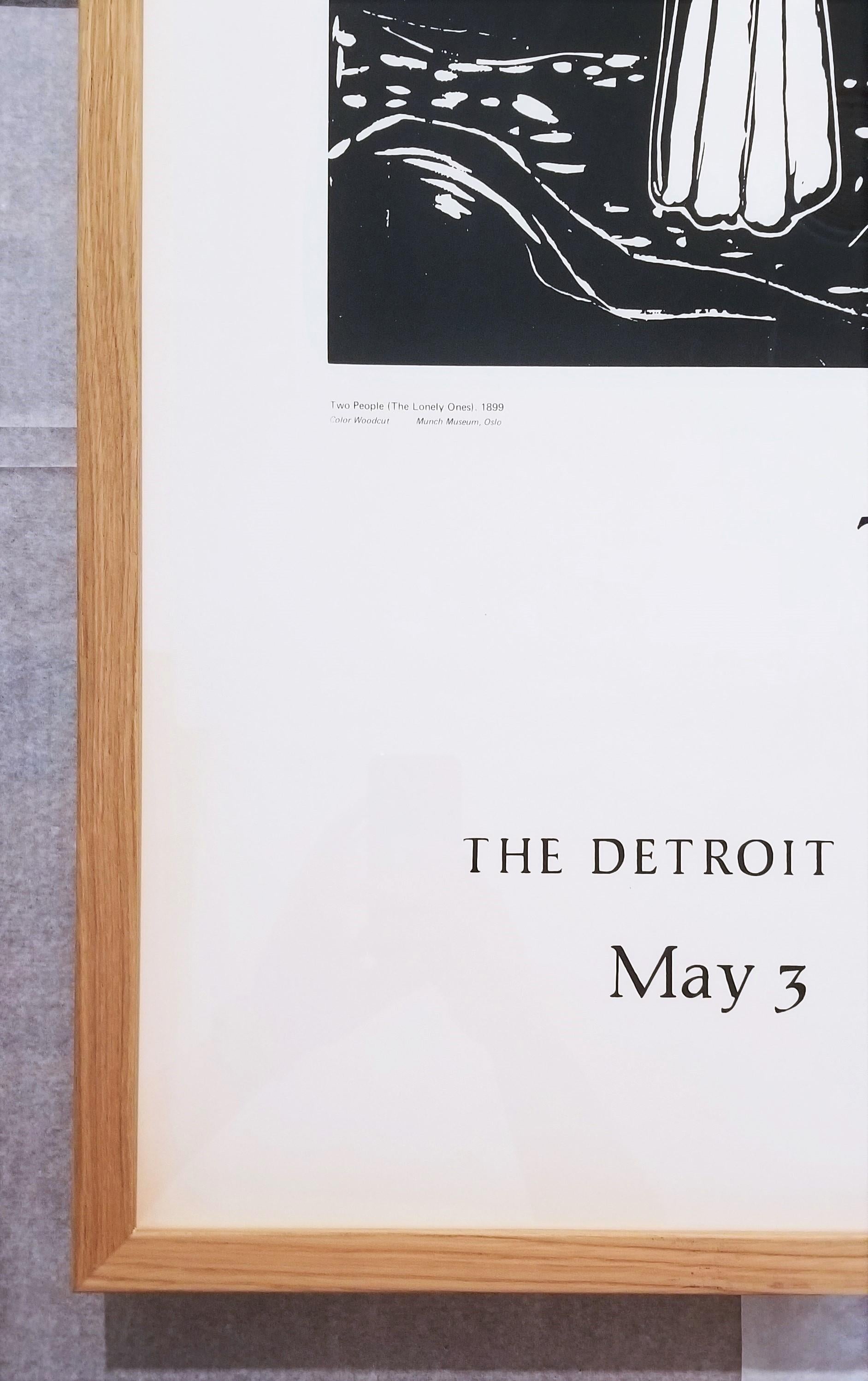 Detroit Institute of Arts (Two People - The Lonely Ones) Poster /// Edvard Munch For Sale 10