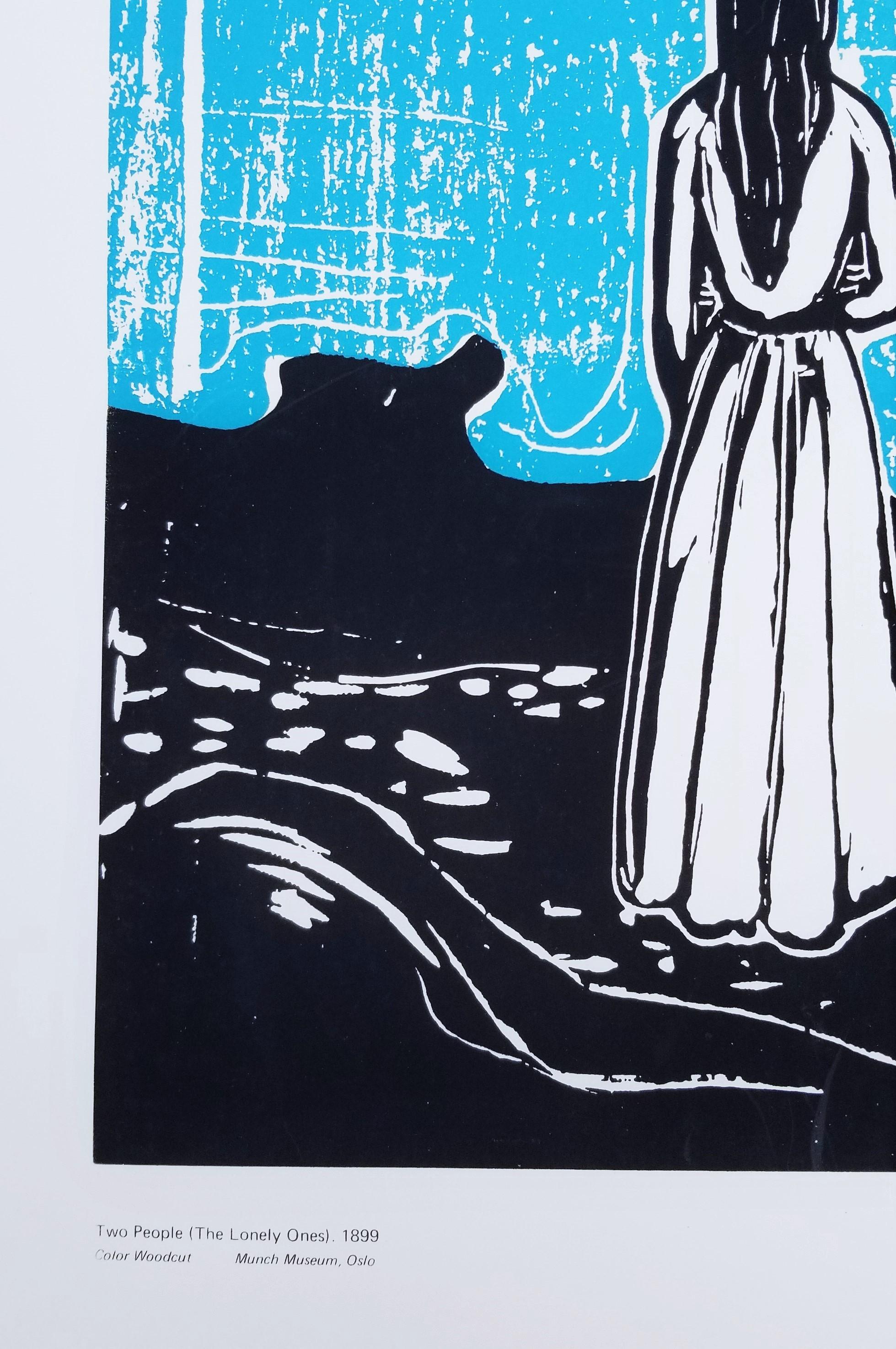 Affiche du Detroit Institute of Arts (Two People - The Lonely Ones) /// Edvard Munch en vente 3