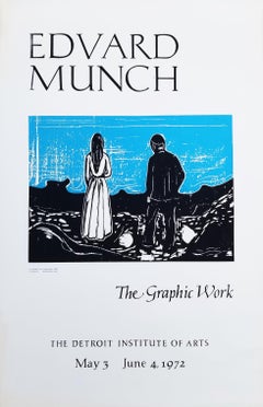 Detroit Institute of Arts (Zwei Menschen - The Lonely Ones) Poster /// Edvard Munch