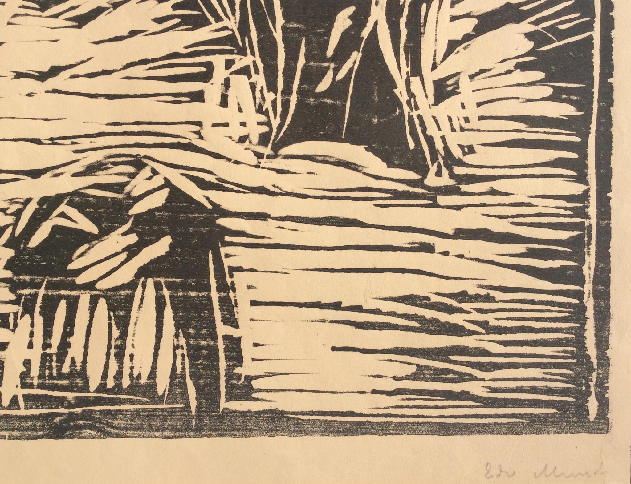 GARTEN IM SCHNEE – Print von Edvard Munch