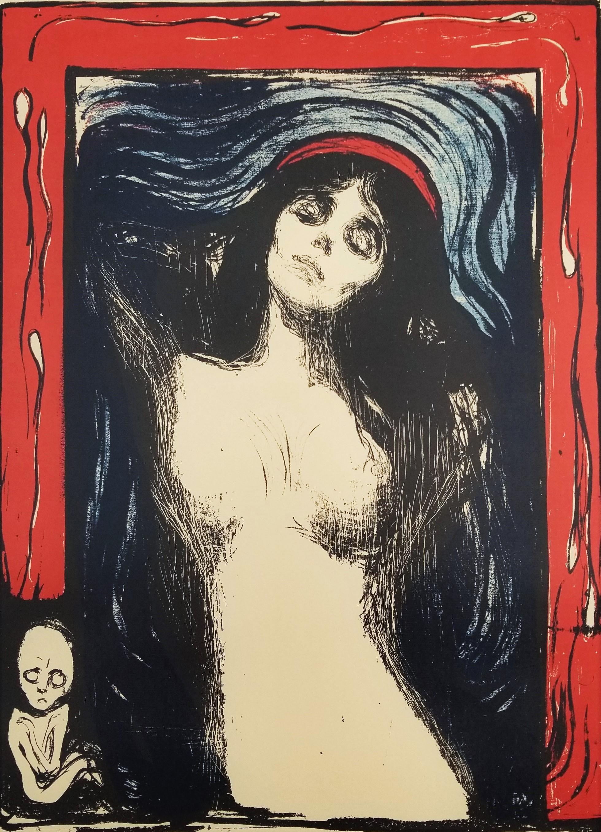 Poster della Kunsthalle di Tubinga (Madonna) /// Serigrafia dell'espressionista Edvard Munch 1