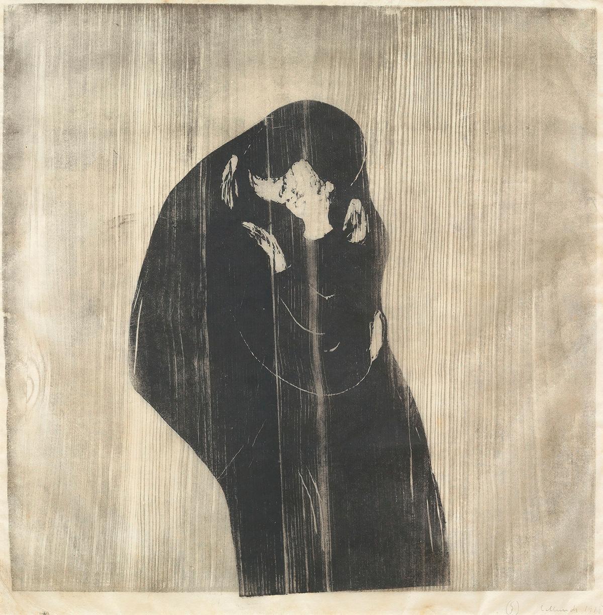 Edvard Munch Figurative Print - Kyss IV