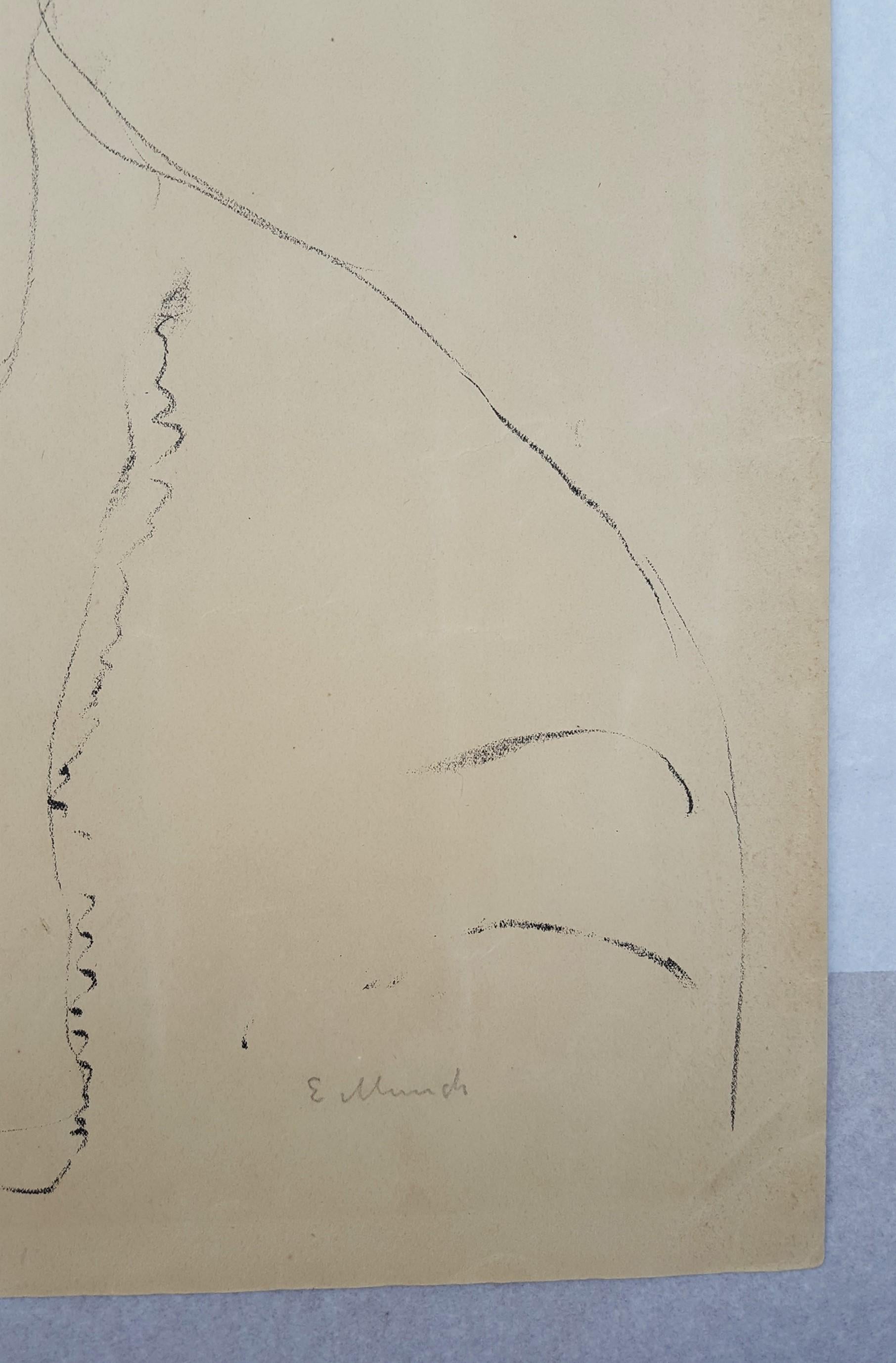 Louise and Else Heyerdahl /// Expressionism Edvard Munch Portrait Figurative Art For Sale 9