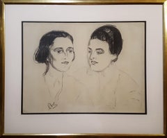 Louise und Else Heyerdahl /// Expressionismus Edvard Munch Porträt-Figurative Kunst