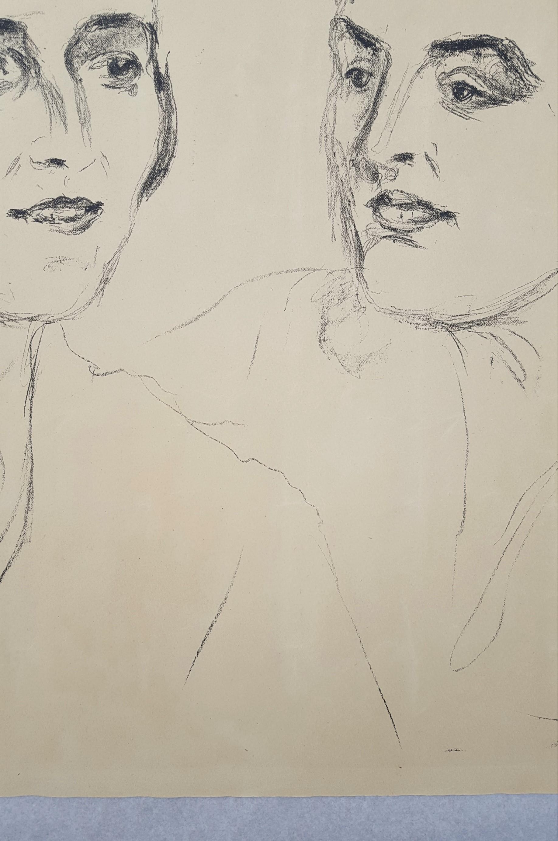 Louise and Else Heyerdahl /// Expressionism Edvard Munch Portrait Figurative Art For Sale 9