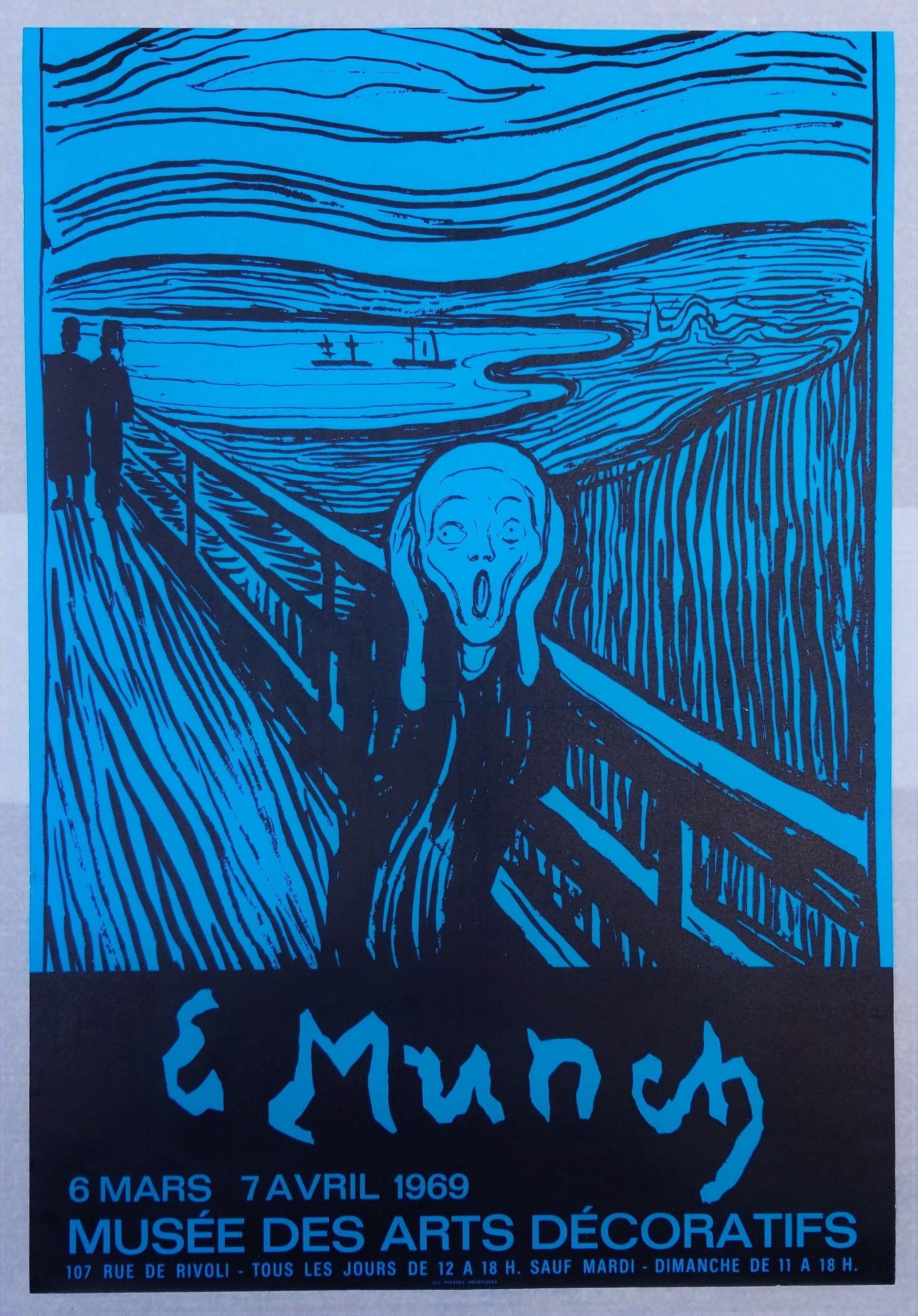 Musée des Arts Décoratifs (The Scream) Affiche /// Art expressionniste d'Edvard Munch en vente 1