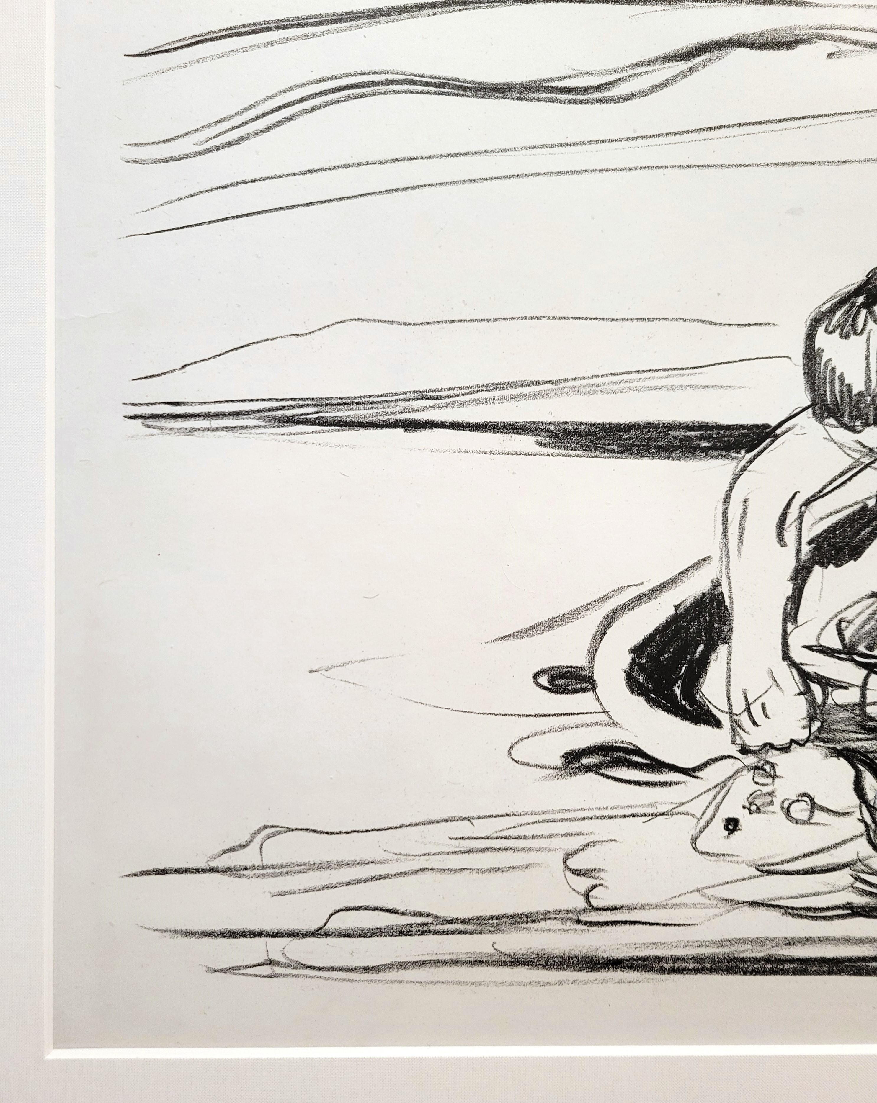 Omegas Død (La muerte de Omega) /// Edvard Munch Alfa y Omega Litografía expresionista en venta 9