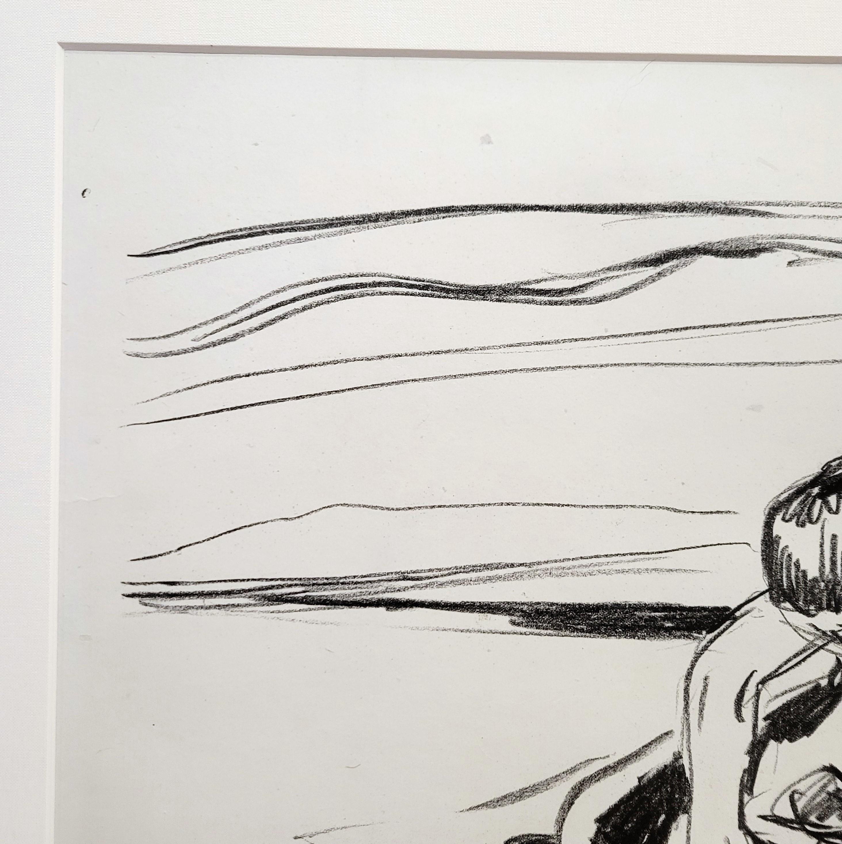 Omegas Død (La muerte de Omega) /// Edvard Munch Alfa y Omega Litografía expresionista en venta 10